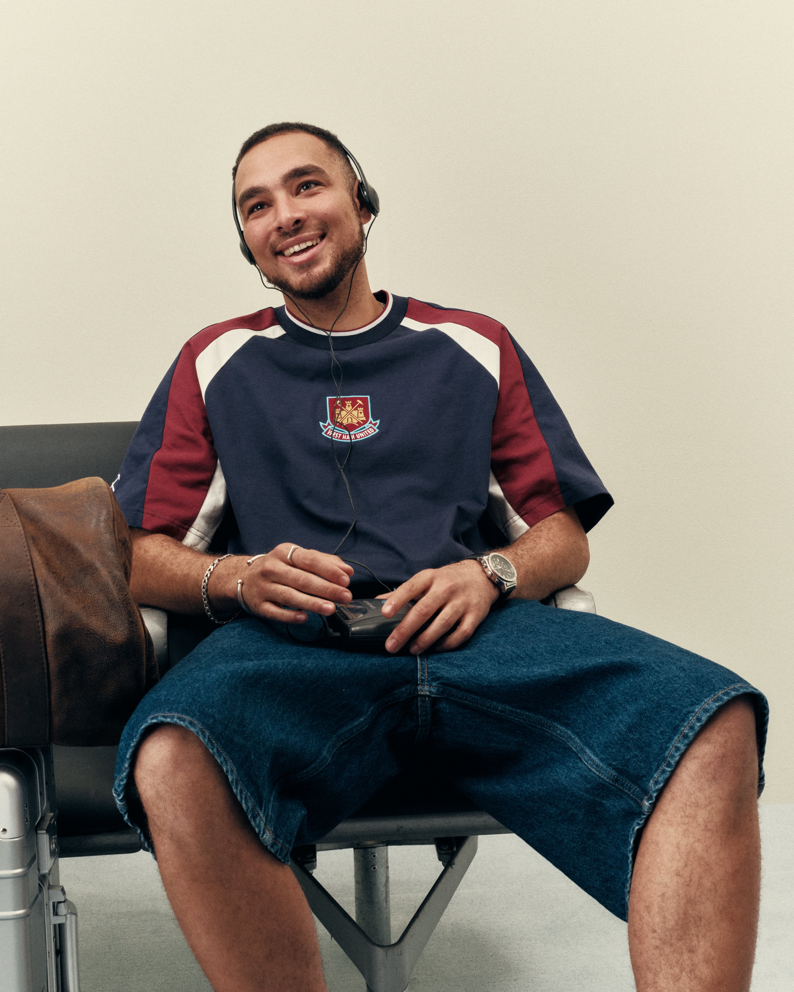 AOF x West Ham 90s Oversized Panelled T-shirt | Art of Football
