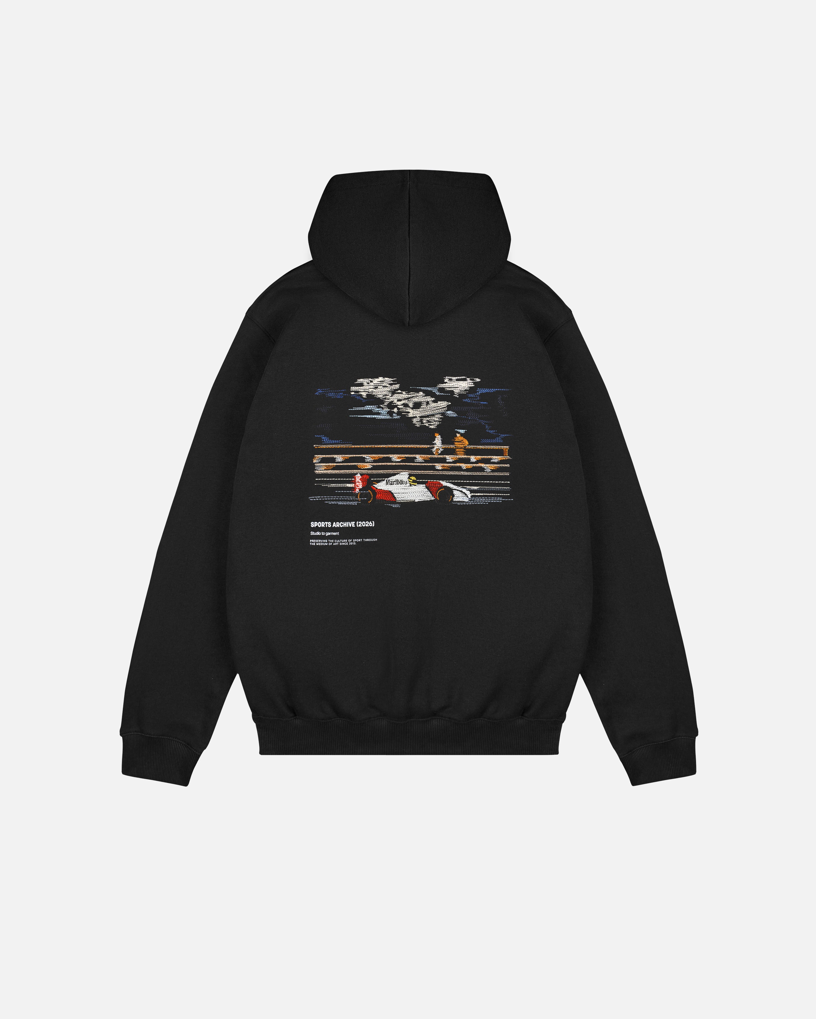 ART OF Monaco King | Black Hoodie | Embroidered & Screen Print Sweat