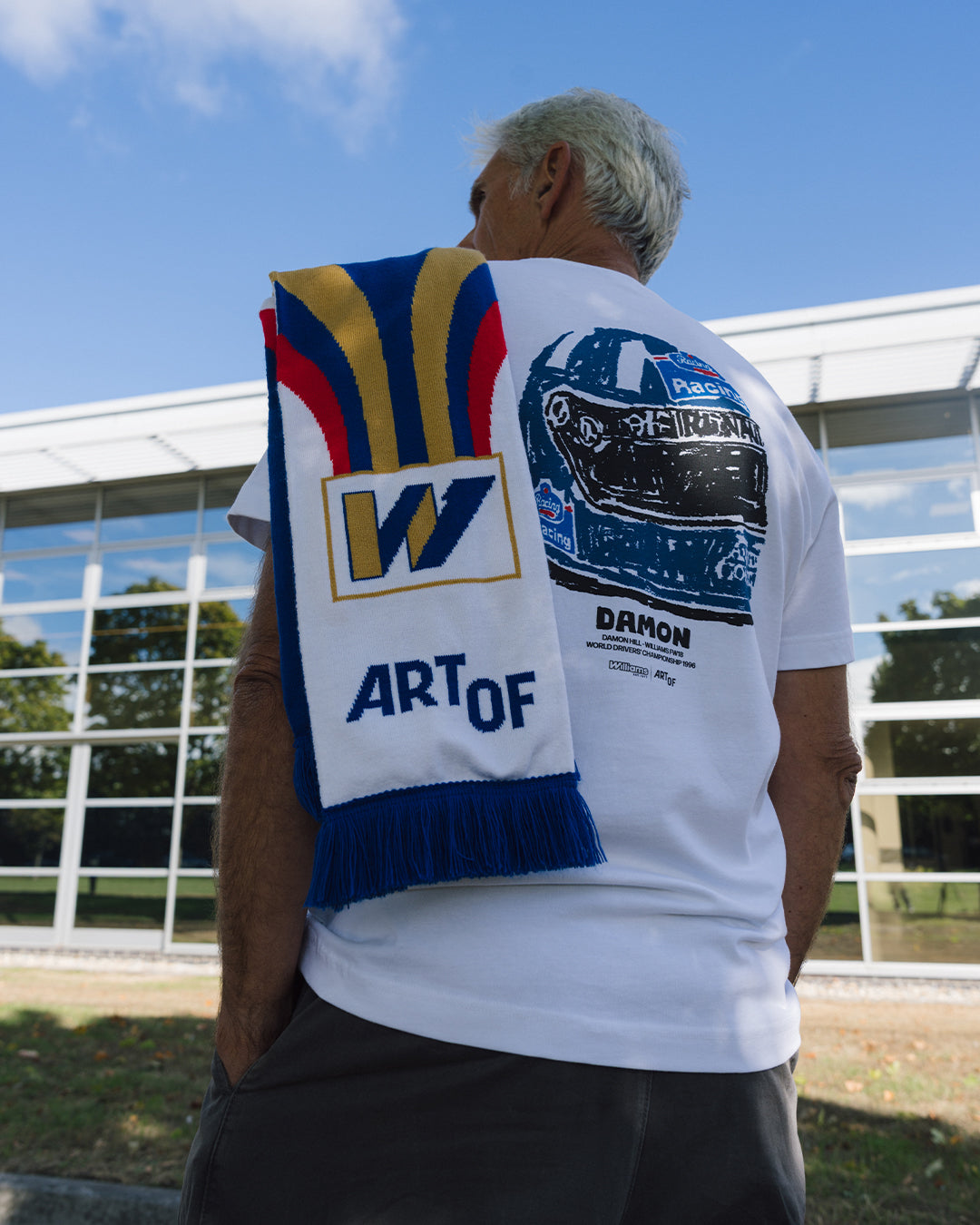 ART OF Williams '96 Championship Scarf | Knitted Car Racing Accessory