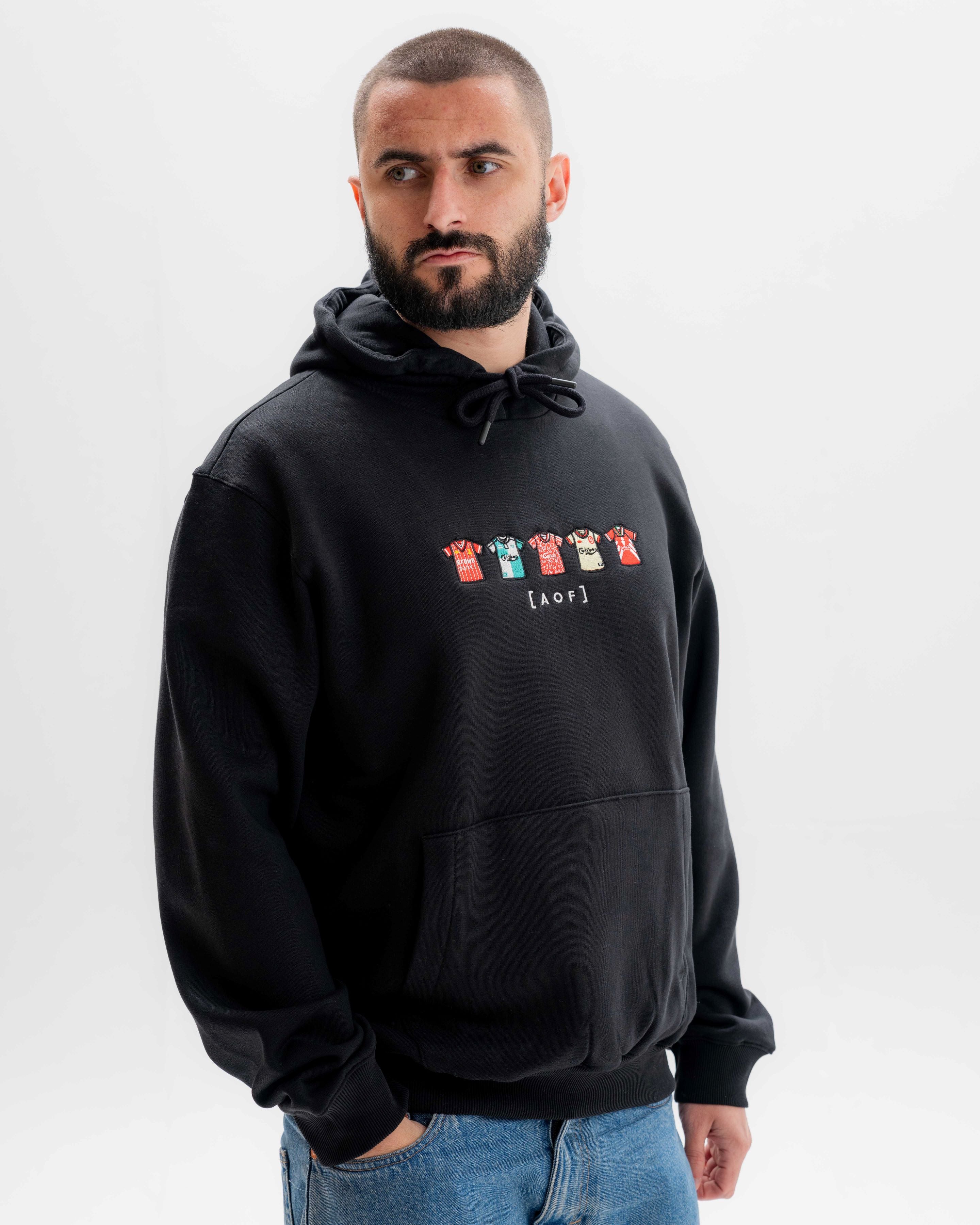 AOF LFC Embroidered Classics | Black Hoodie | Art of Football