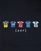 AOF Pensioners Embroidered Classics | Navy Hoodie | Art of Football