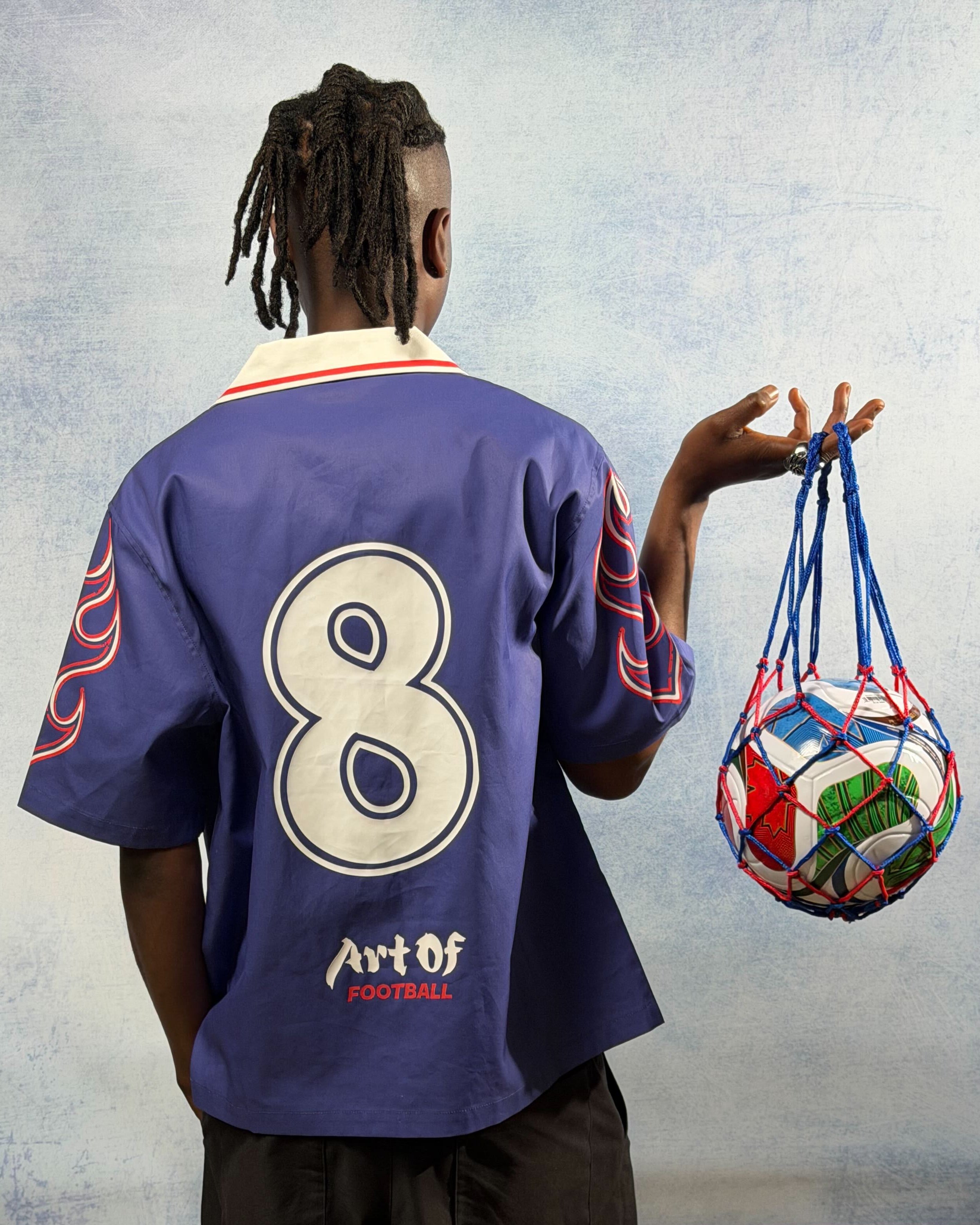 ART OF The Samurai Blue Button Down Shirt | Football Top