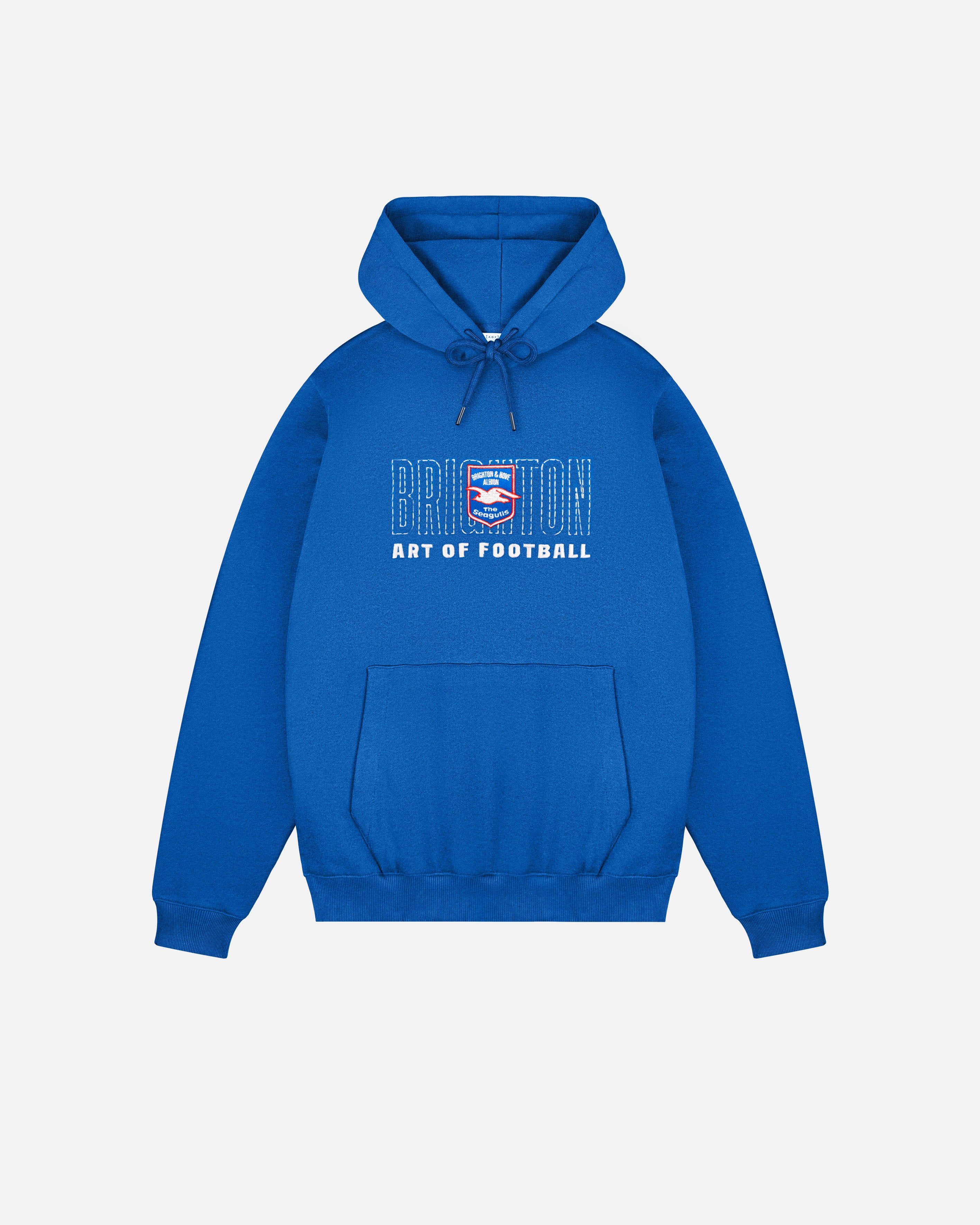 AOF x Brighton 90s Hoodie | Blue | Art of Football