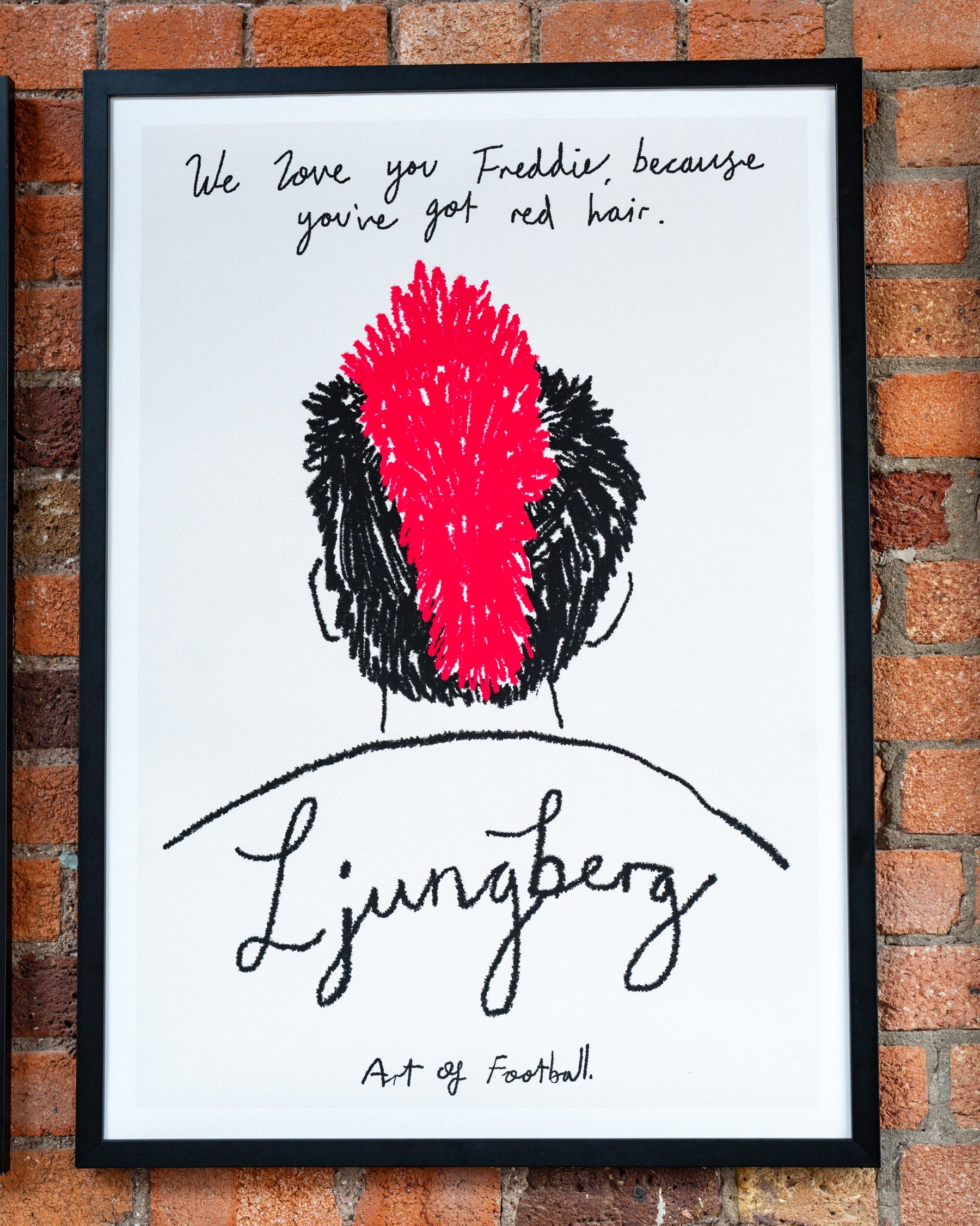 ART OF AFC We Love You Freddie Framed Print | Football Wall Art