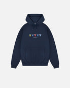 AOF Pensioners Embroidered Classics | Navy Hoodie | Art of Football