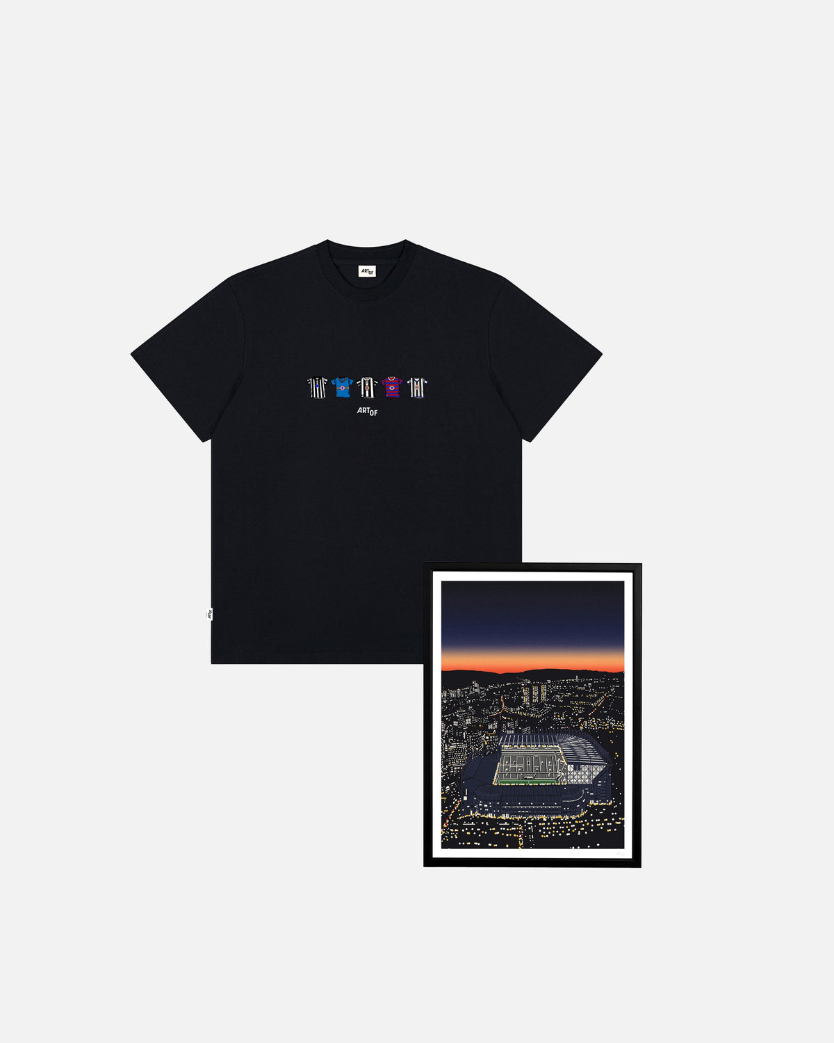 ART OF Toon Tee & Print Bundle | NUFC Football T-Shirt & Print