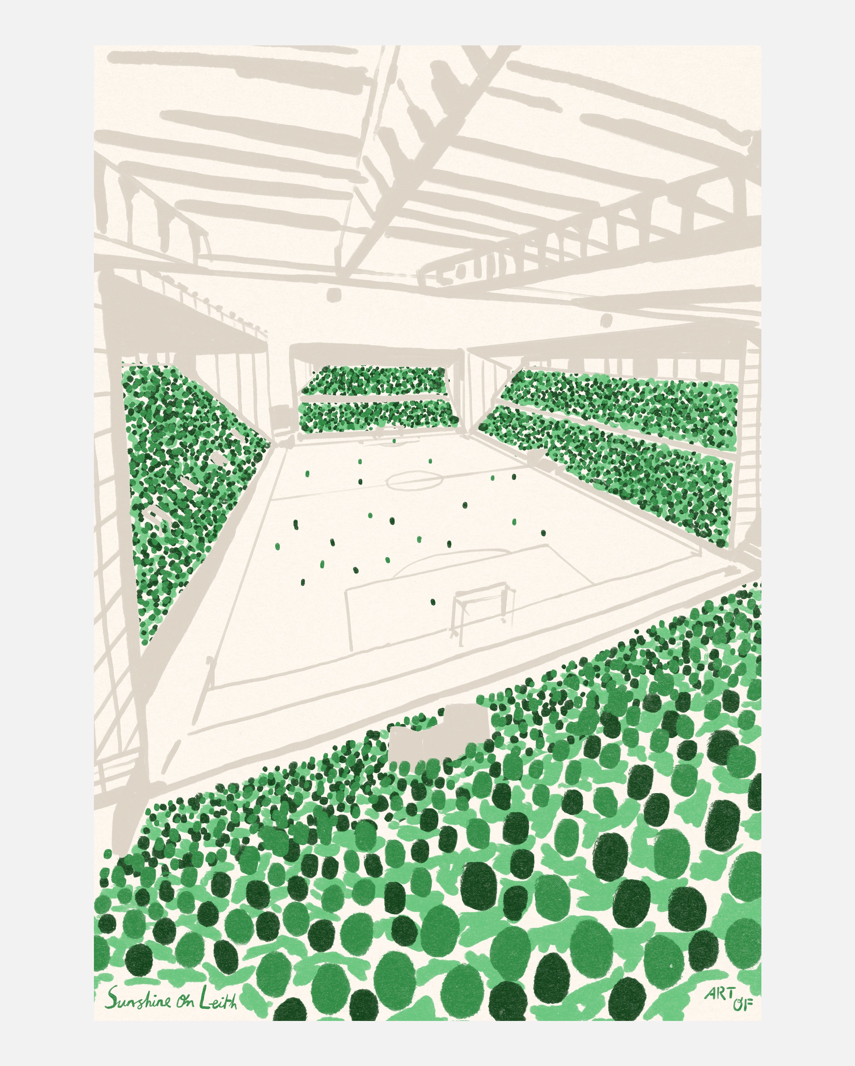 ART OF x Hibernian 12th Man Framed Football Print | Hibs Wall Art
