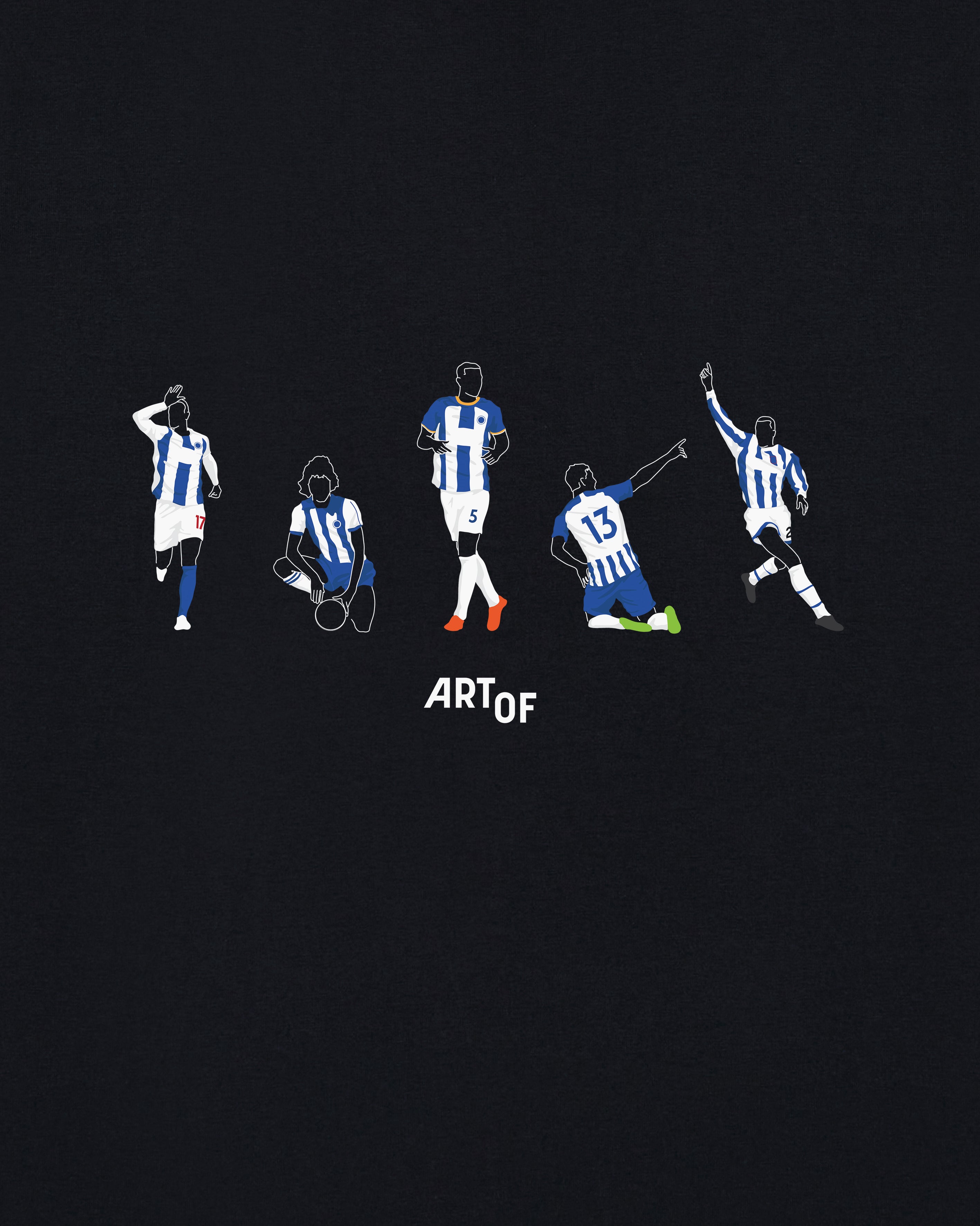 ART OF Football x Brighton Icons Tee | AOF BHAFC Black Graphic T-shirt