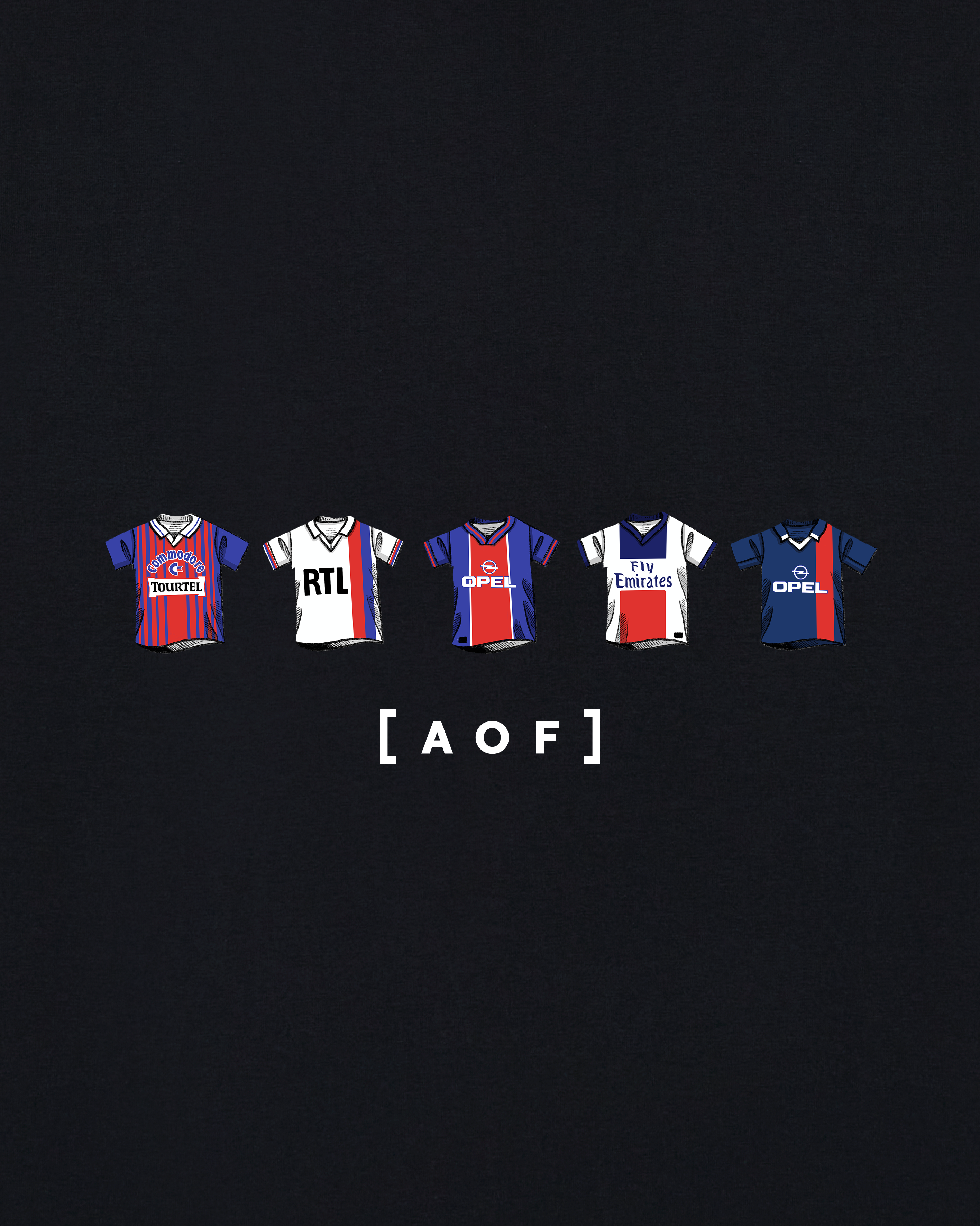 AOF PSG Classics Tee | Black & White Graphic T-shirt | Art of Football