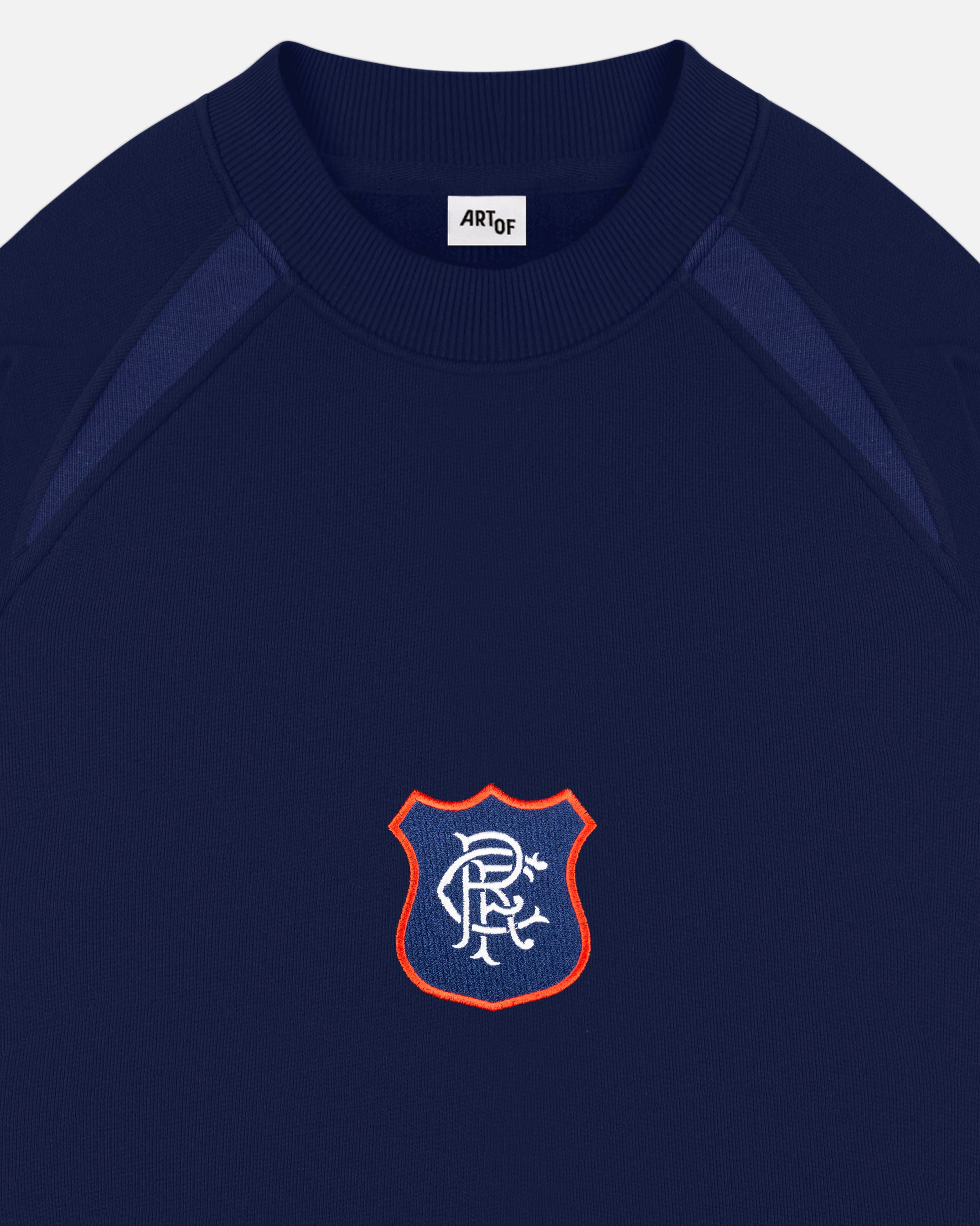 ART OF Football x Rangers Black Panelled Sweat | AOF x RFC