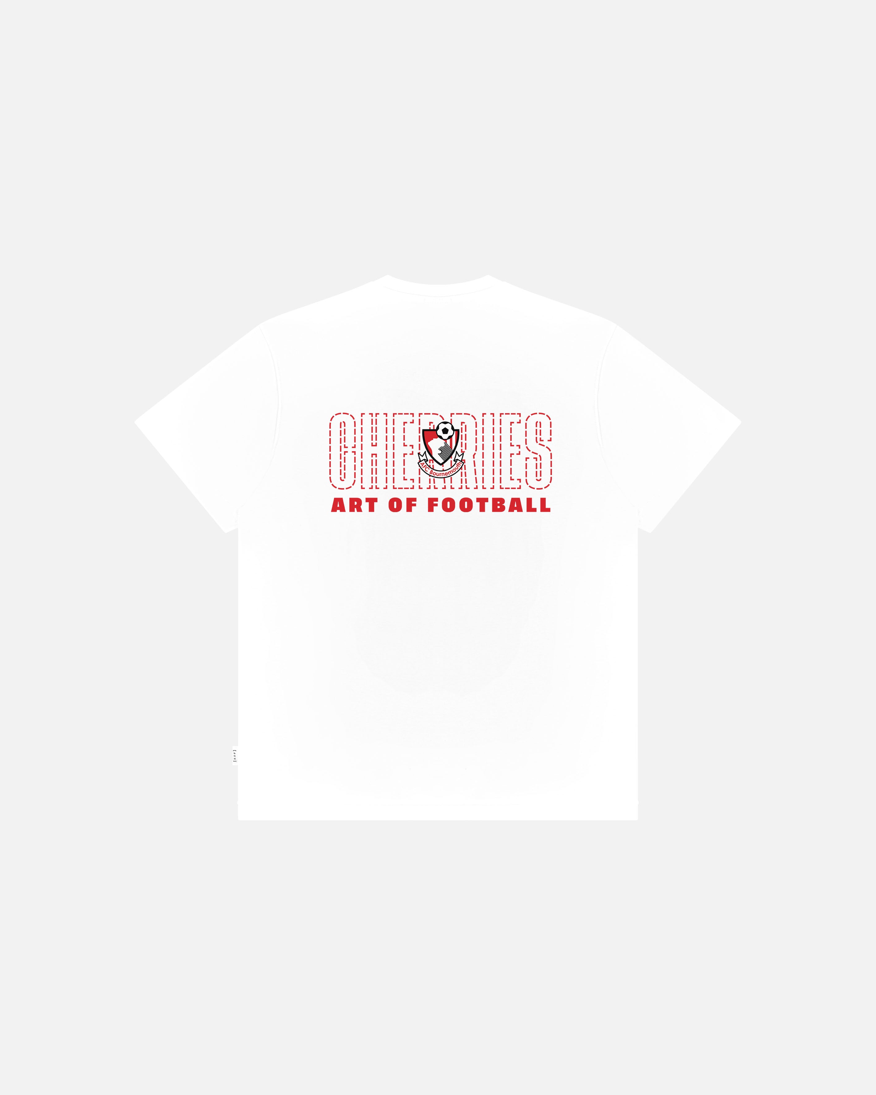 AOF Bournemouth 90s Tee | White Graphic T-shirt | Art of Football
