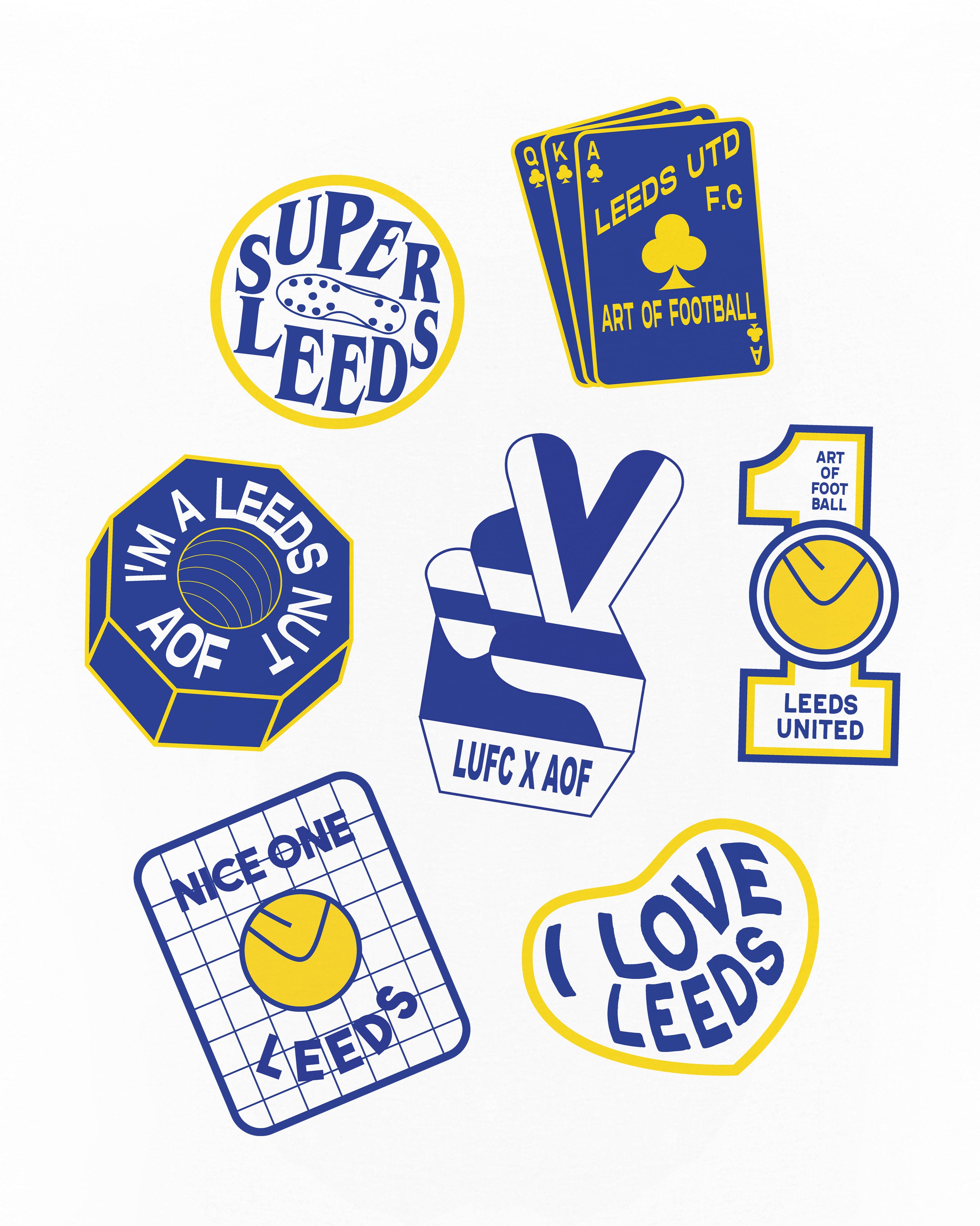 ART OF Football x Leeds Patch Tee | AOF x LUFC White Graphic T-shirt