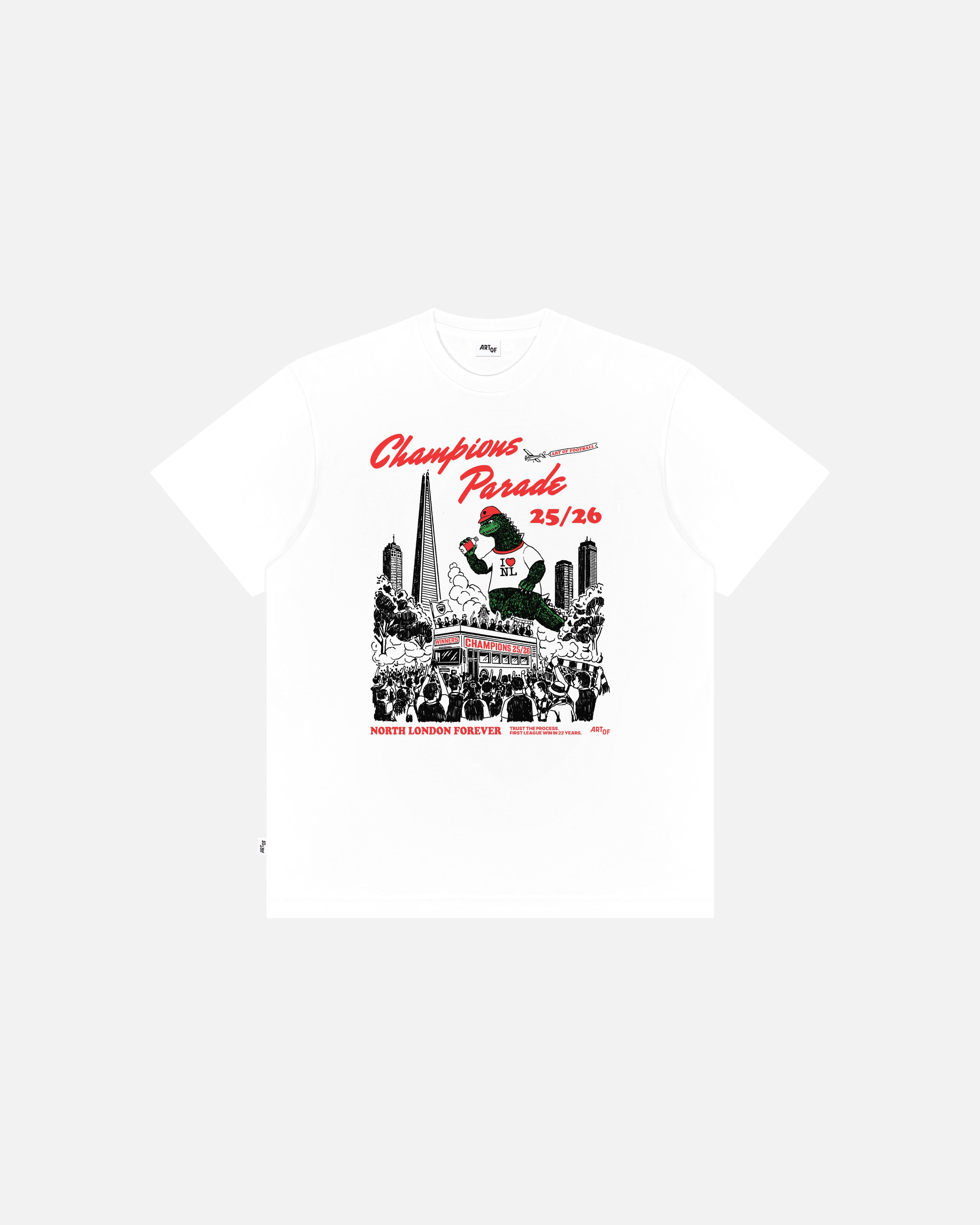 ART OF AFC Champions Parade Tee | White Graphic Football T-shirt