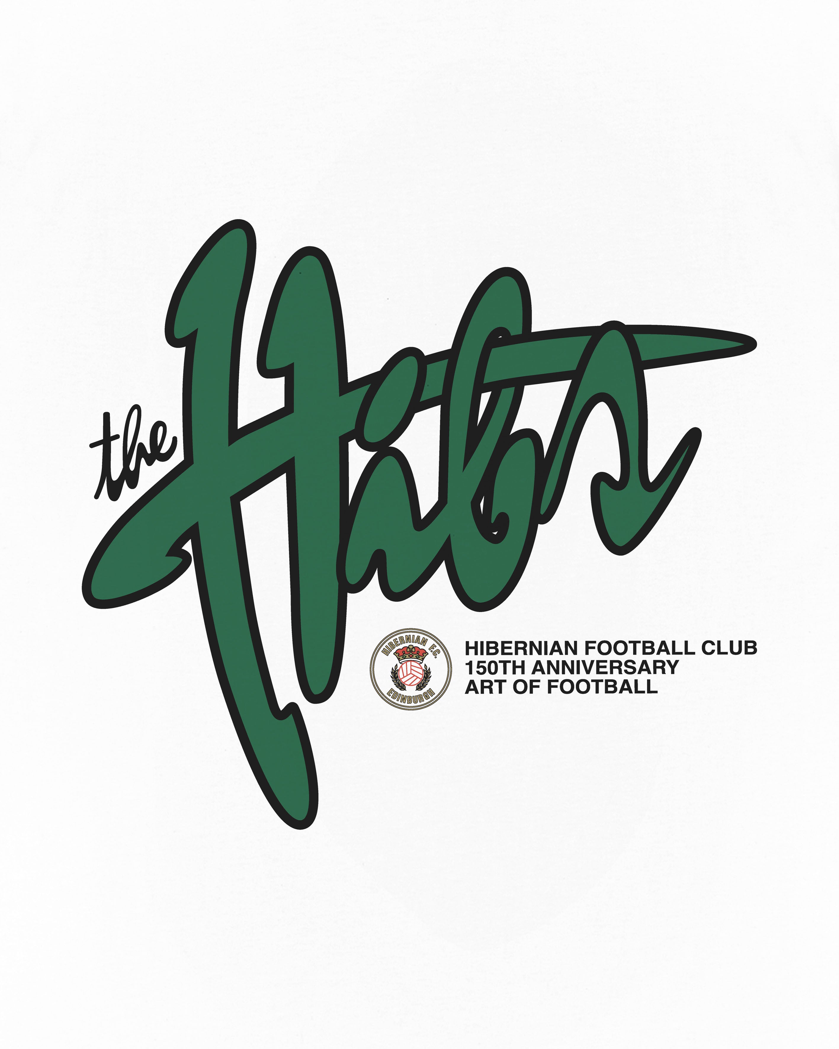 ART OF x Hibs 80s Programme Tee | White Graphic Football T-shirt