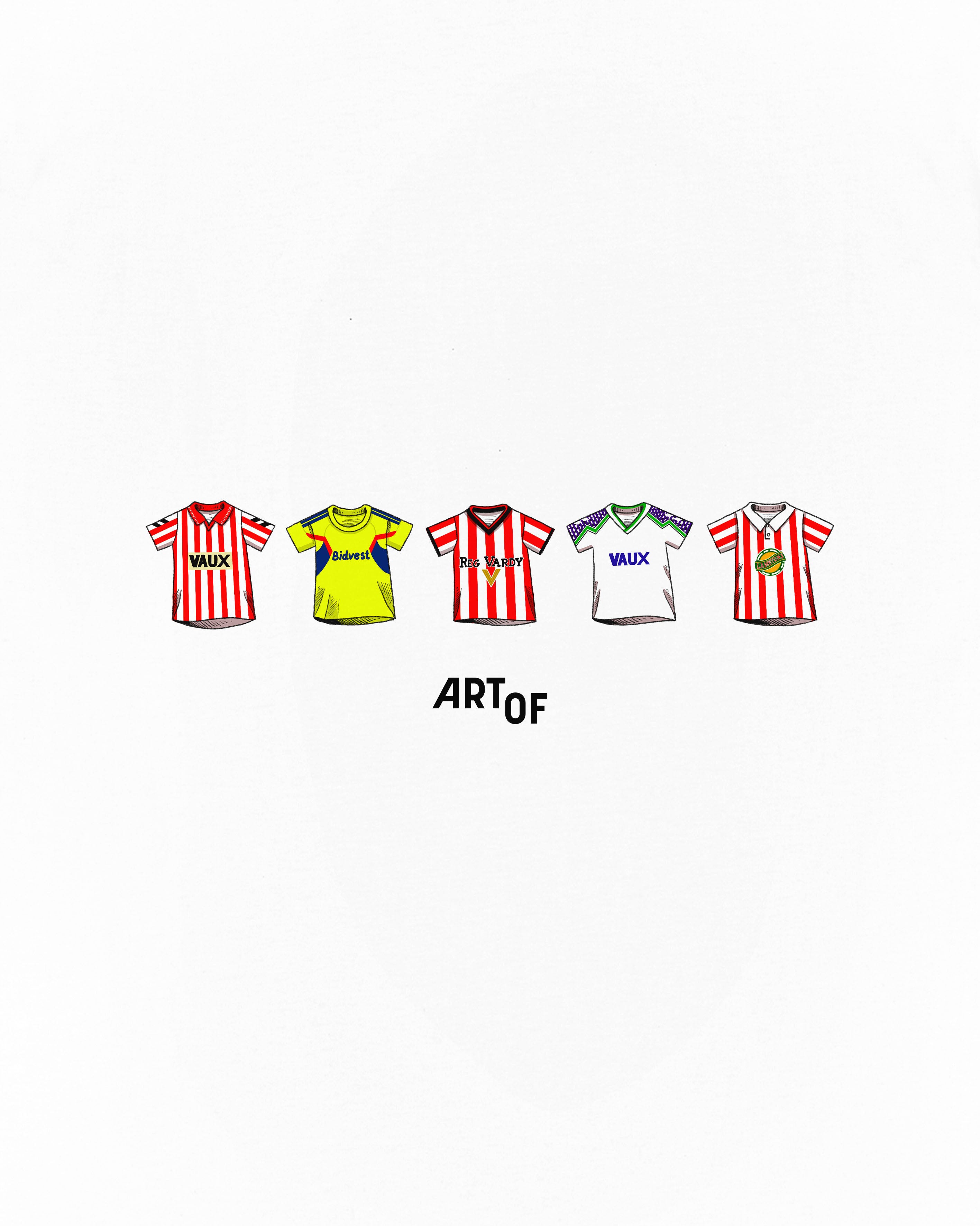 ART OF x Sunderland Printed Classics Tee | White Football T-shirt
