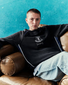 AOF x Everton Panelled Sweat | Black & Blue | Art of Football