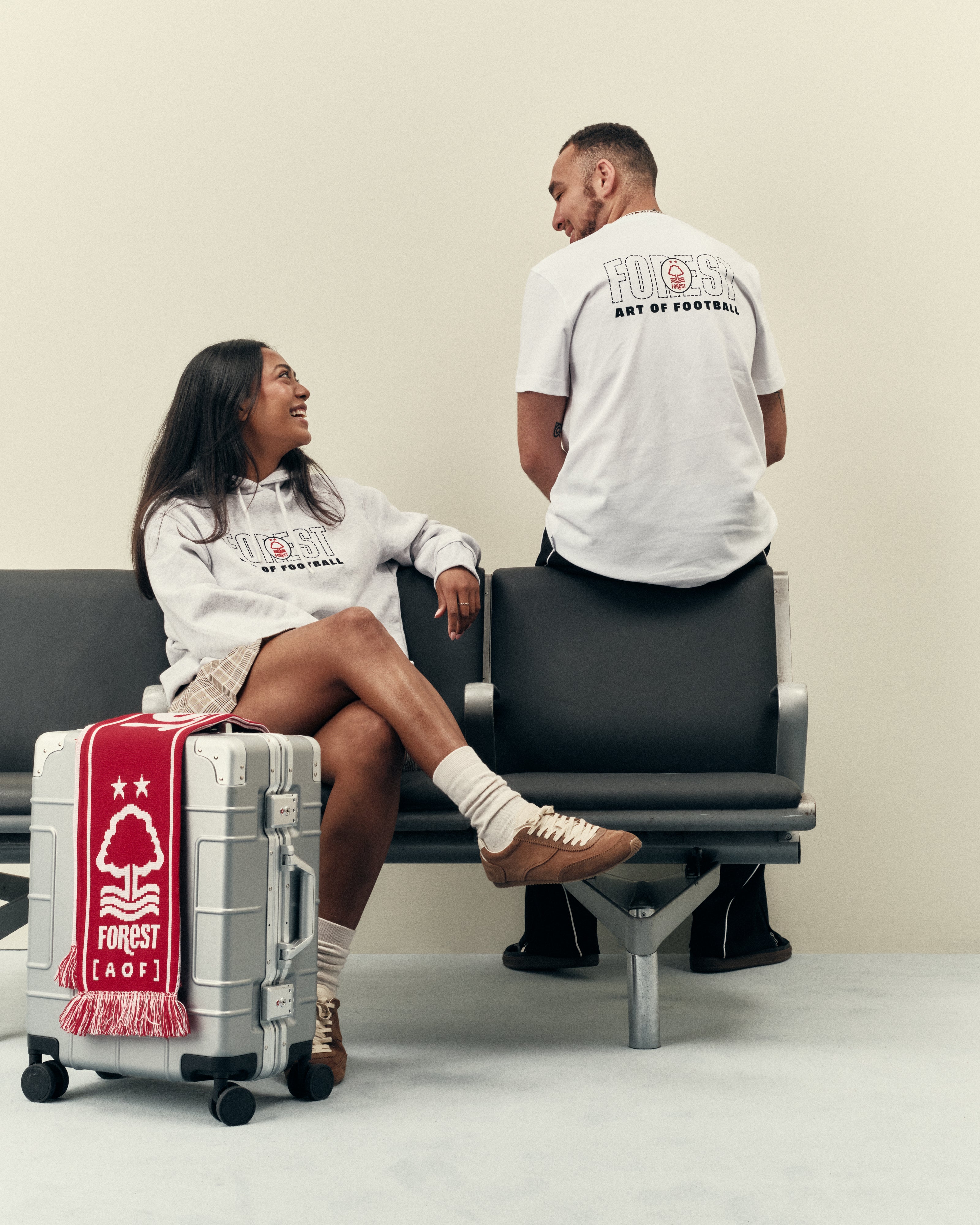 ART OF Football x Forest 90s Hoodie | AOF NFFC Grey Embroidered Sweat