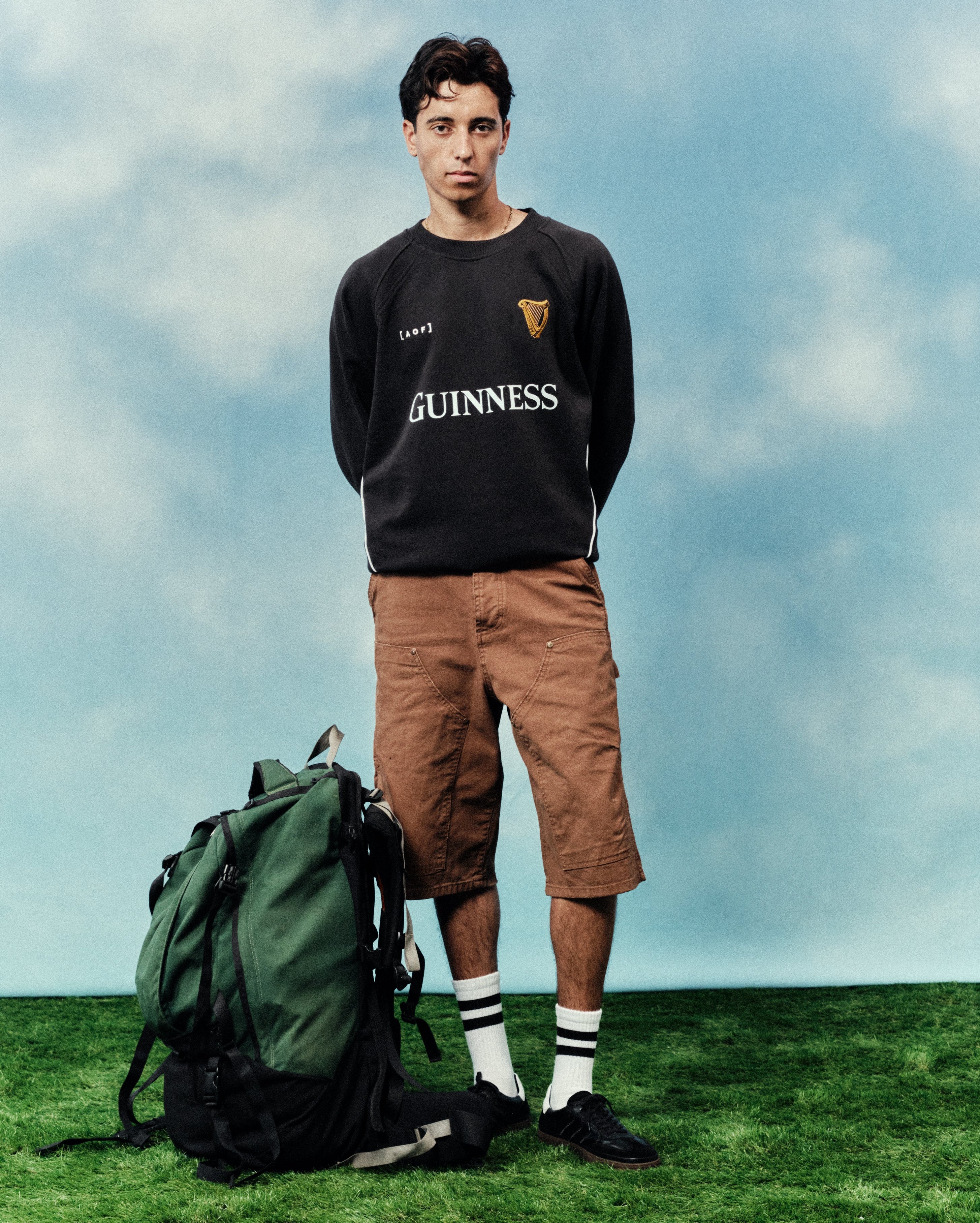 AOF X Guinness Panelled Sweater | Black Sweat | Art of Football