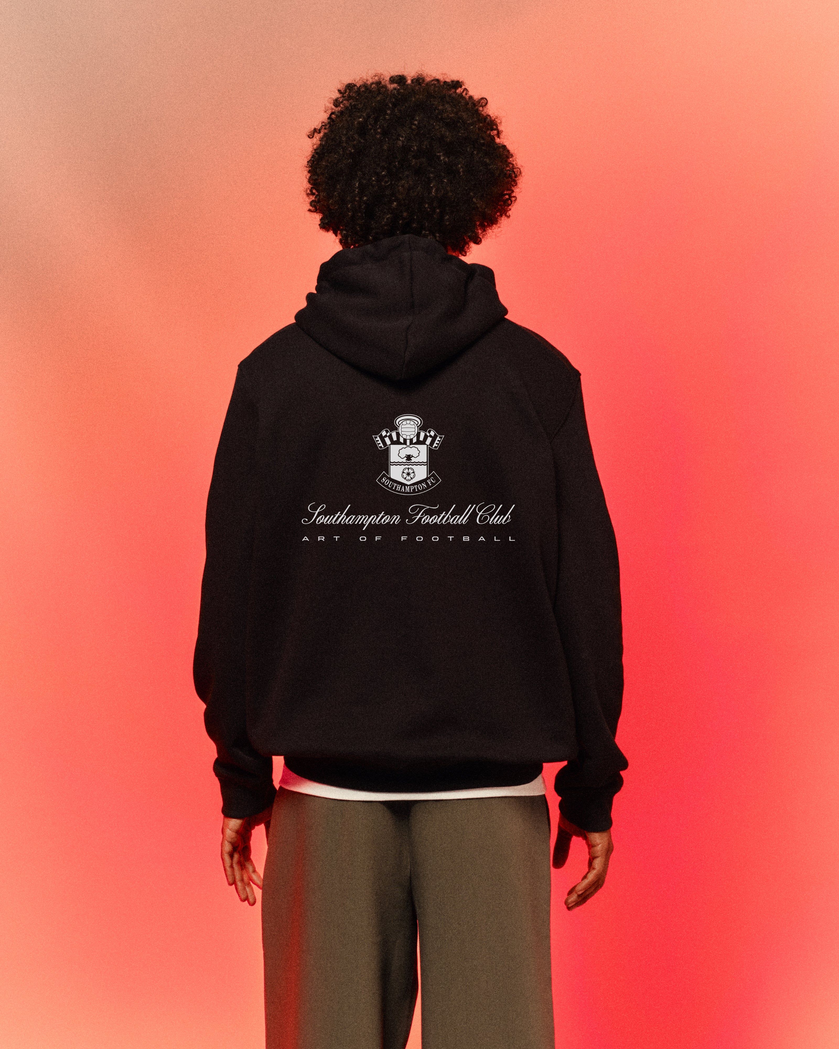 ART OF x Southampton Heritage Hoodie | Black Printed Football Sweat
