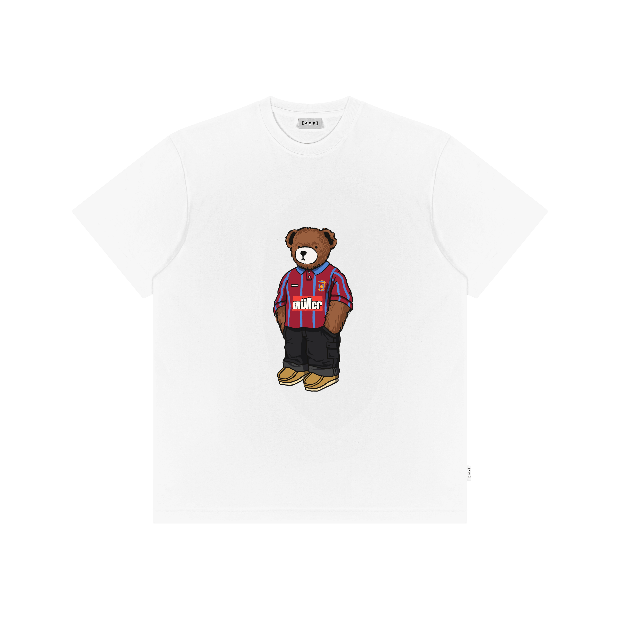 White Printed Premium T-Shirt Front