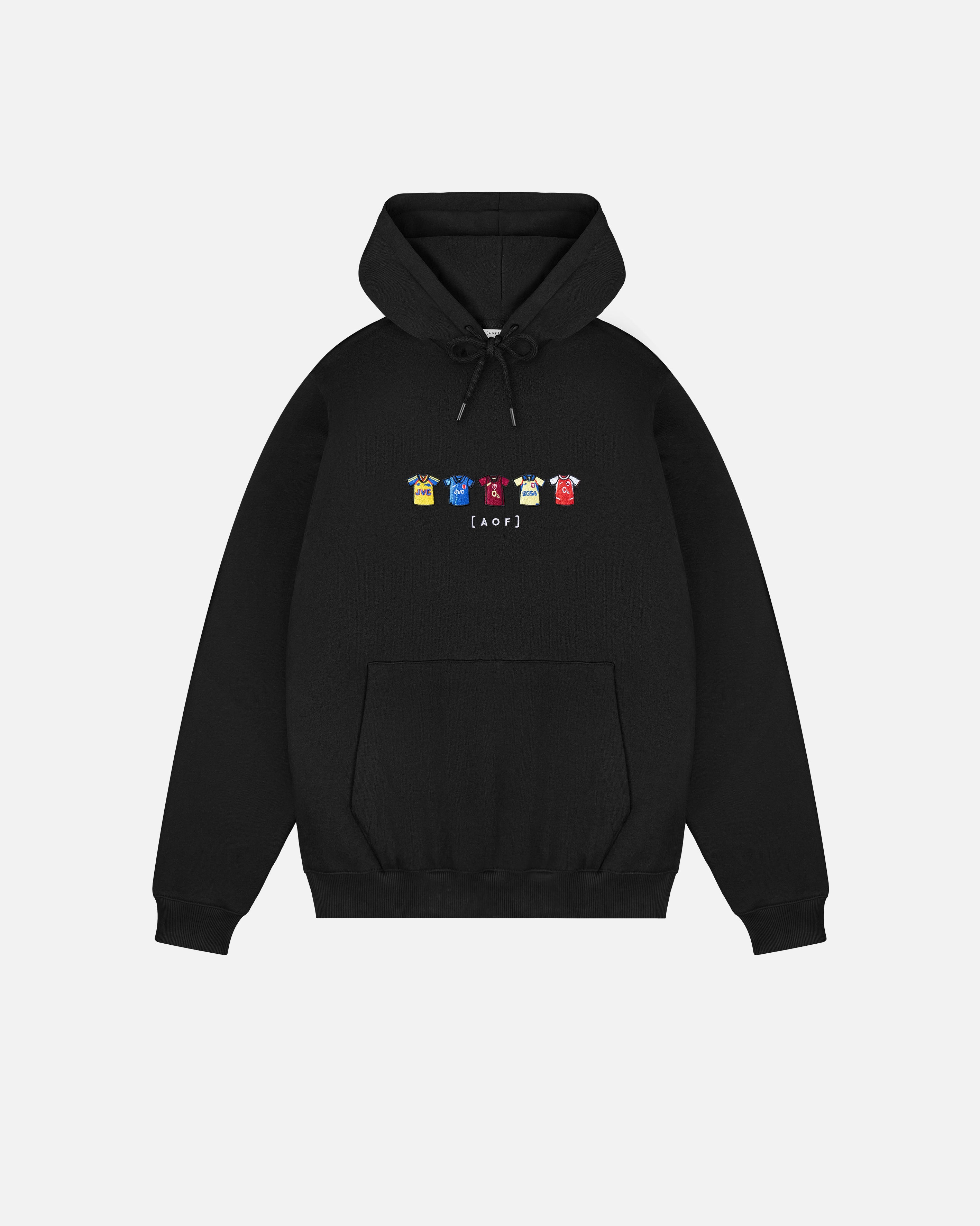 AOF AFC Embroidered Classics | Black Hoodie | Art of Football