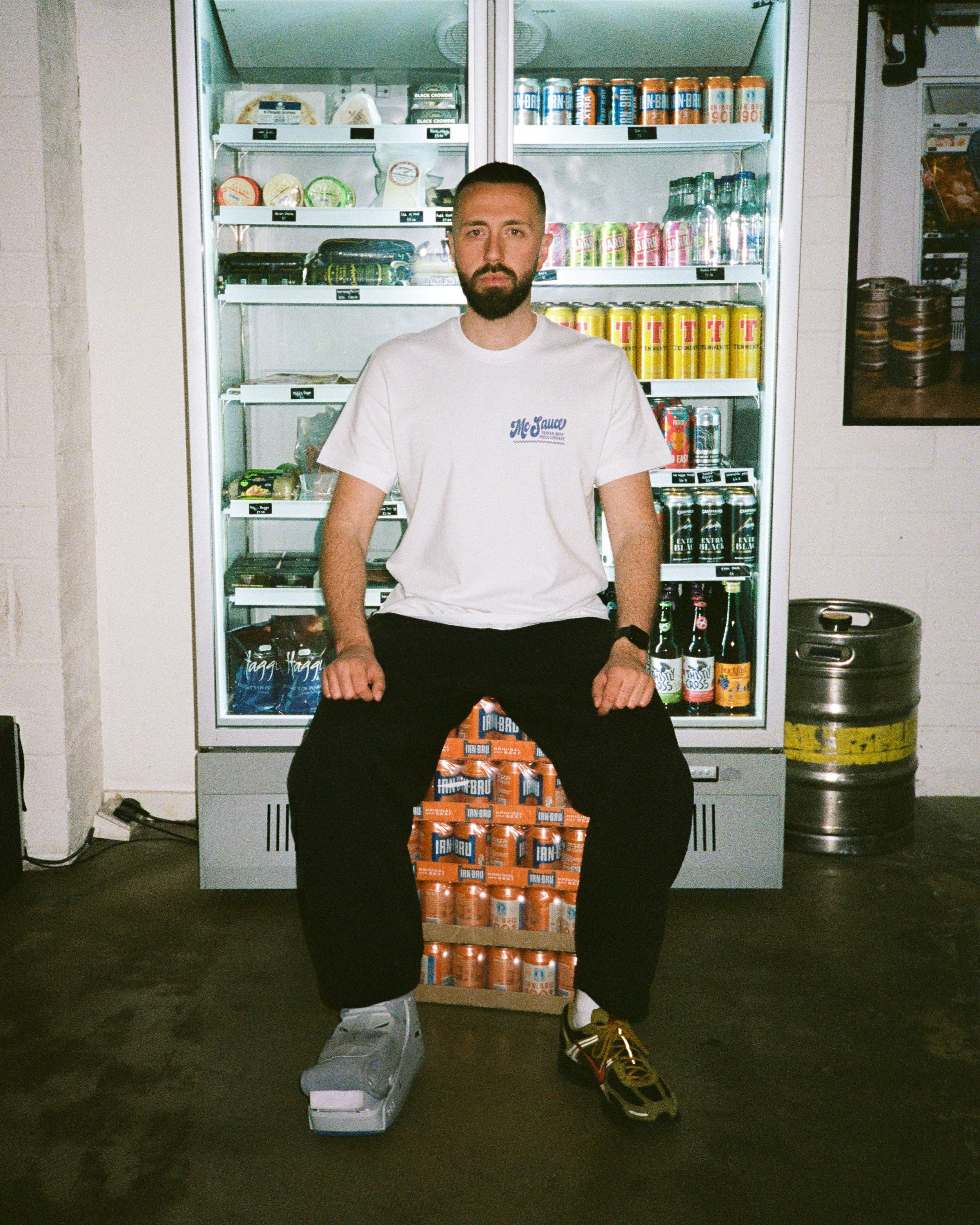 ART OF McSauce Pizza Co Tee | White Graphic Football T-shirt