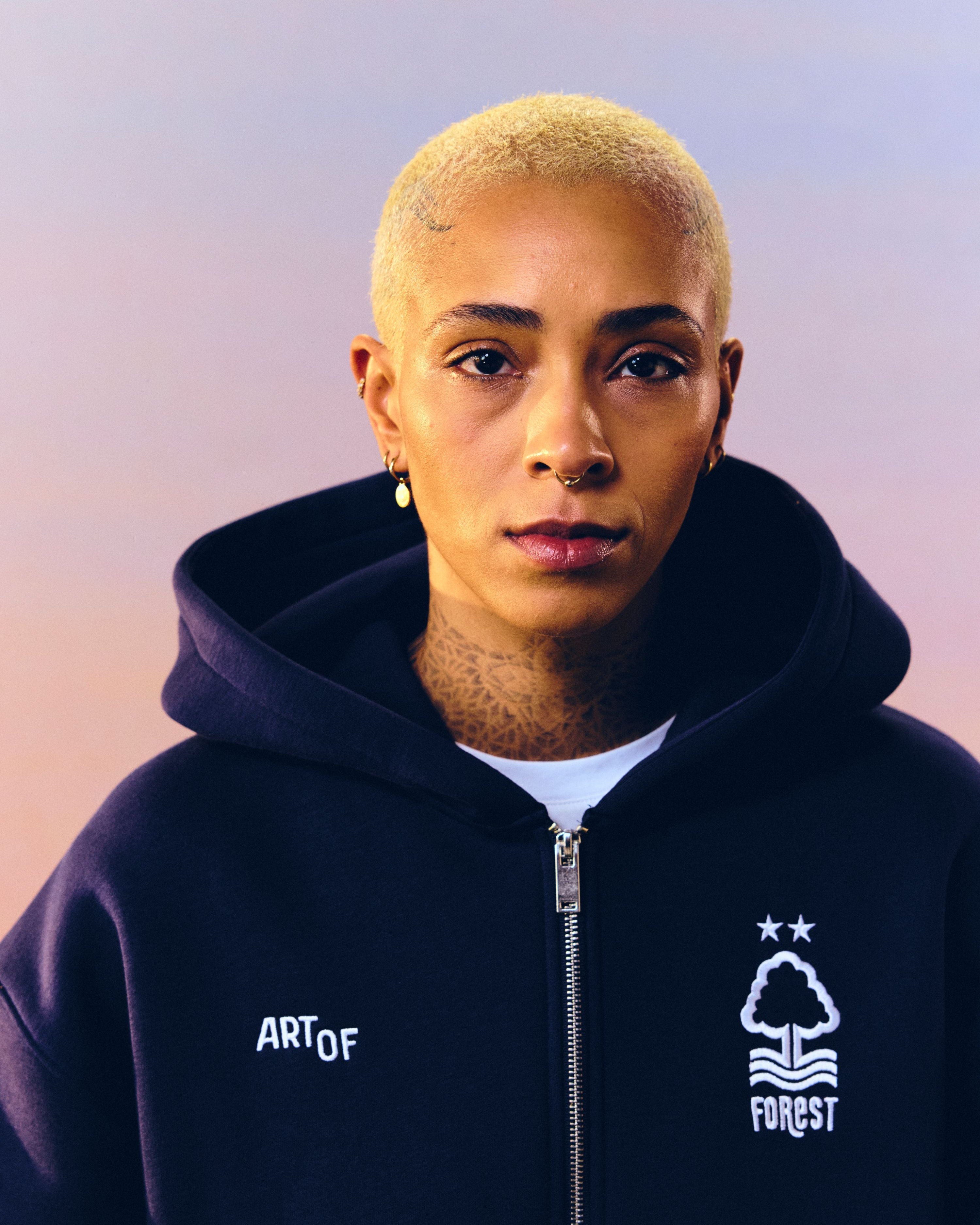 ART OF x Forest Zip Through Hoodie | NFFC Debossed Football Sweat
