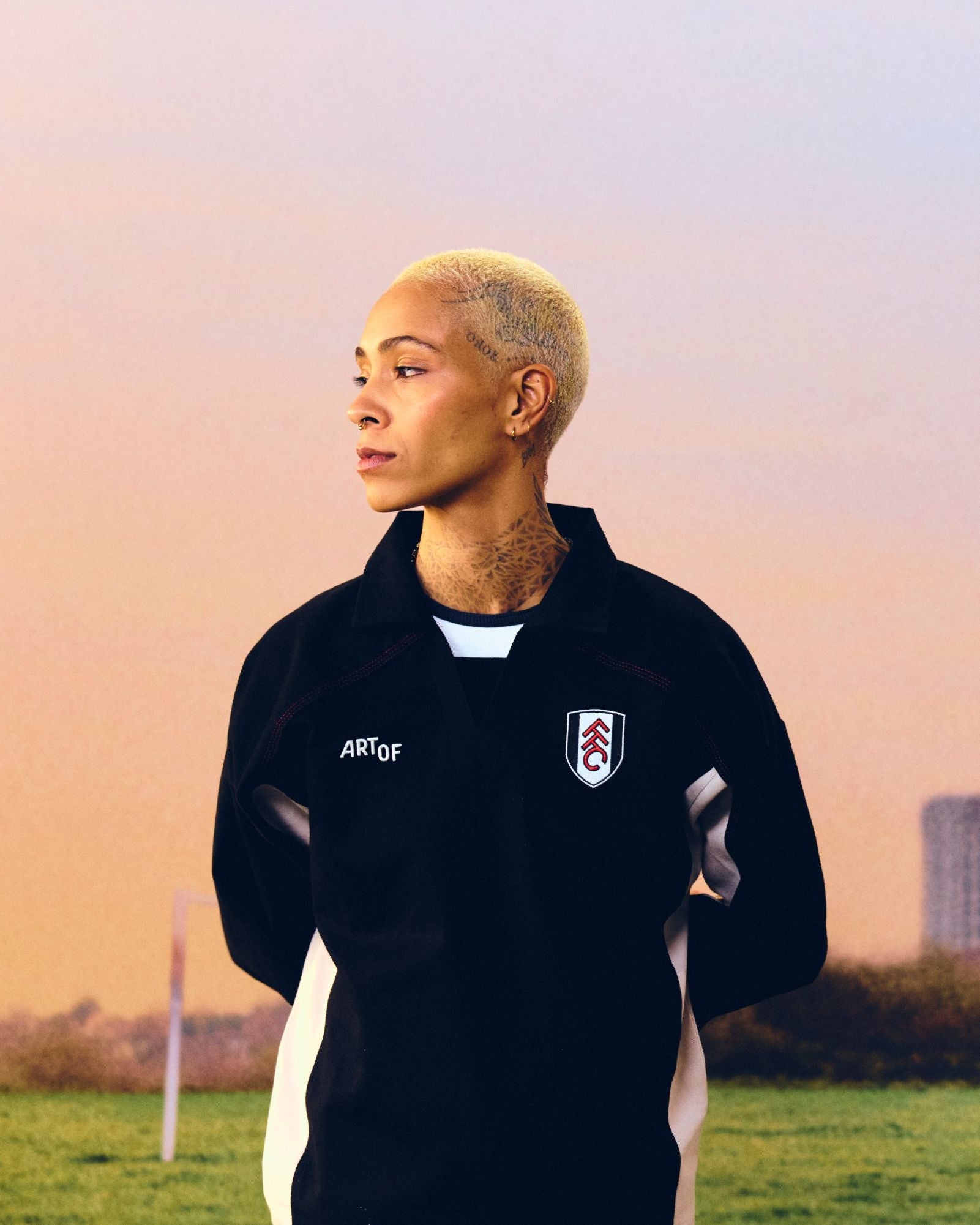 ART OF x Fulham FC Drill Top | Long Sleeved Embroidered Football Top