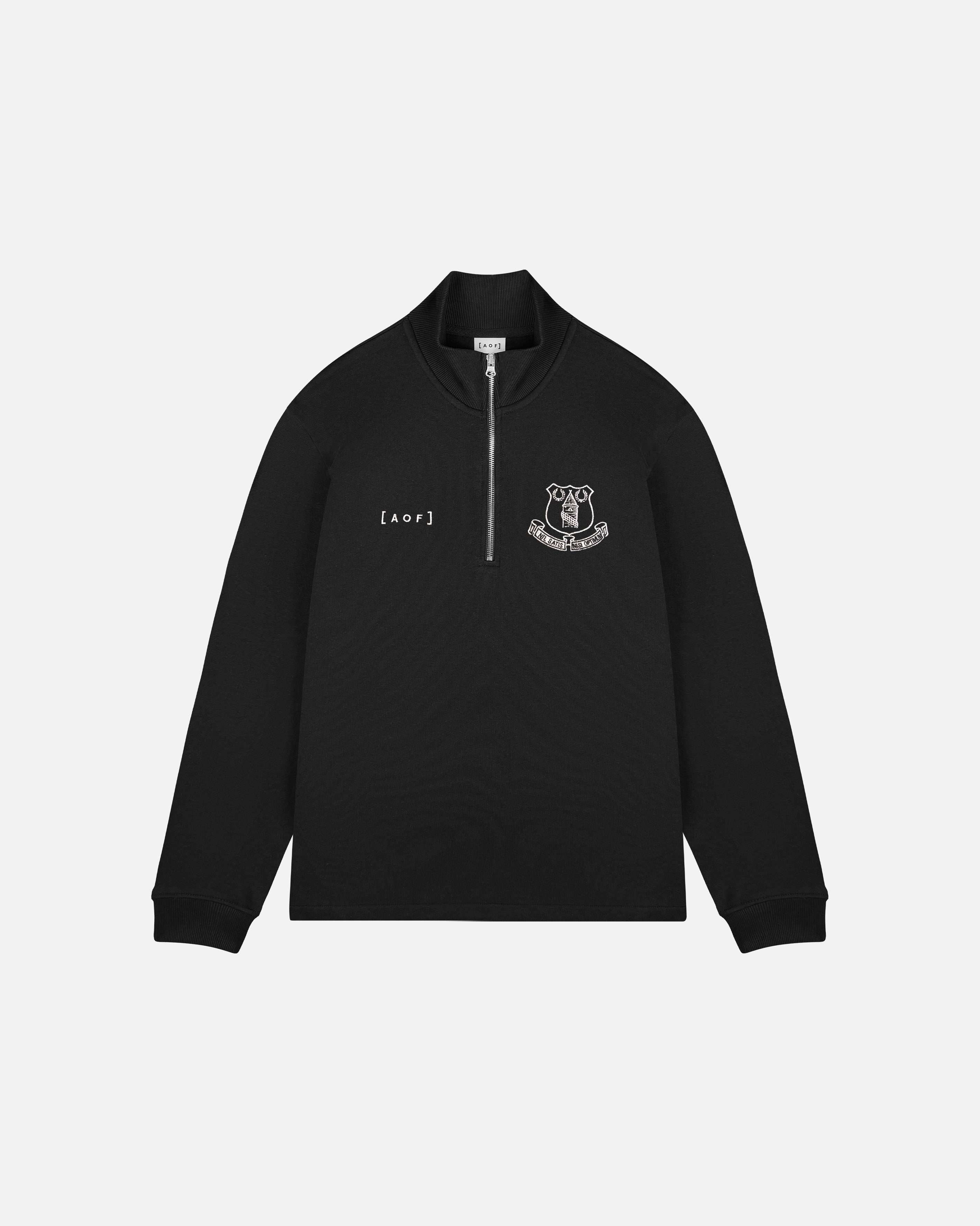 ART OF Football x Everton Quarter Zip Black Sweat | AOF x EFC