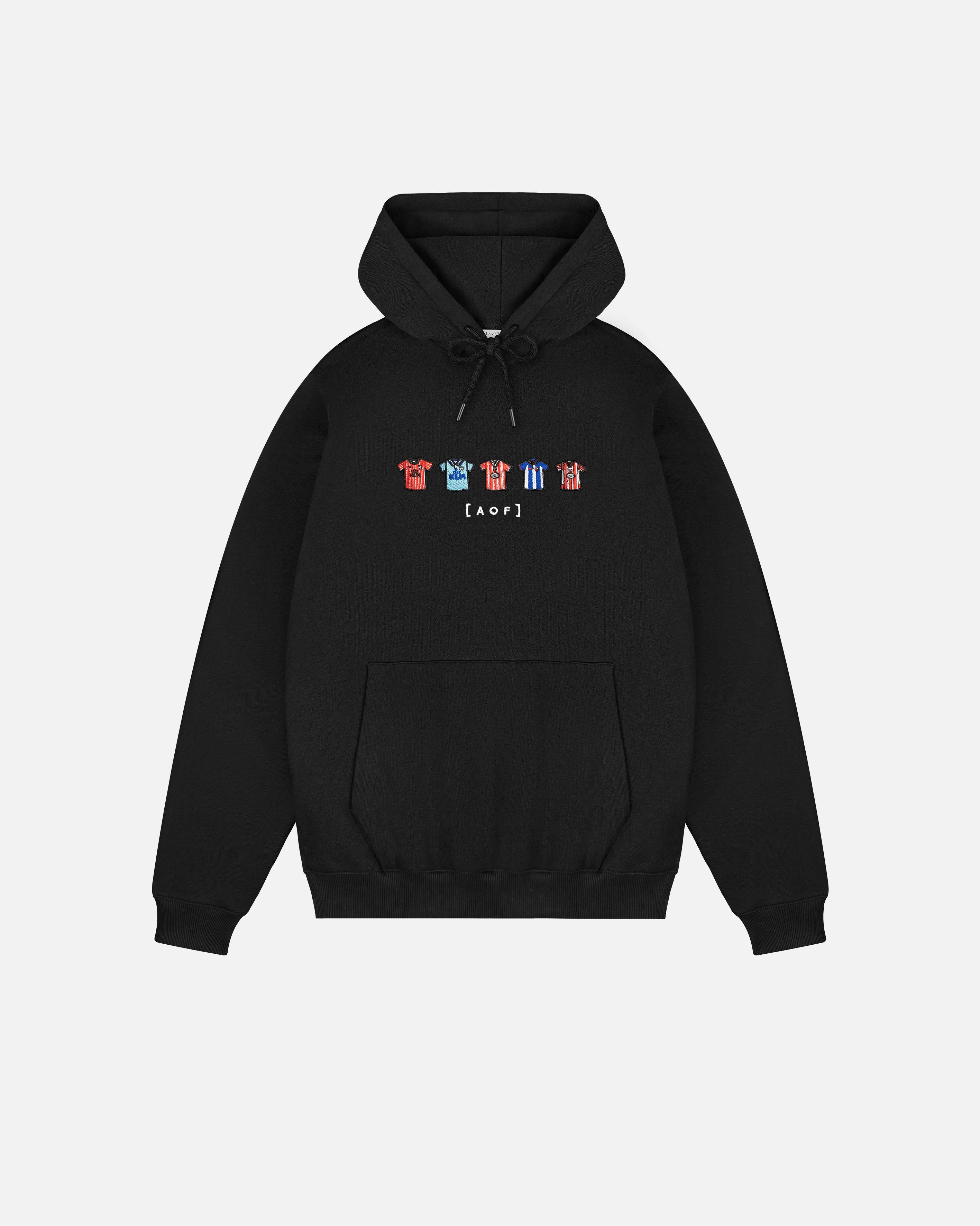 AOF Brentford Embroidered Classics | Black Hoodie | Art of Football