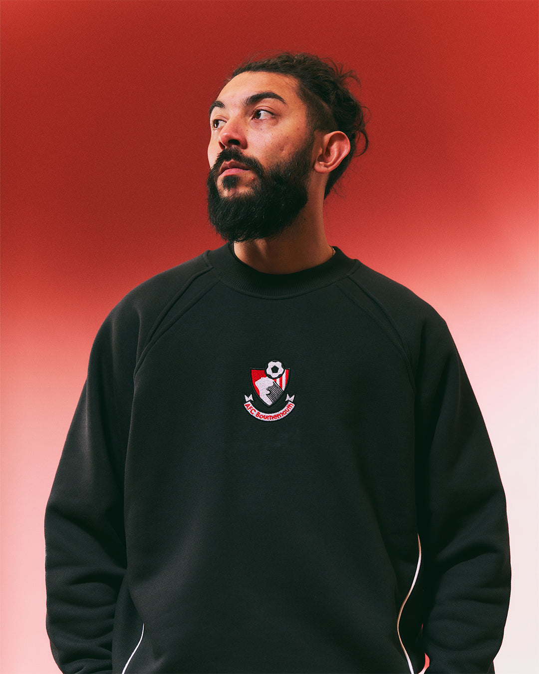 ART OF Football x AFC Bournemouth Black Panelled Sweat | AOF x AFCB