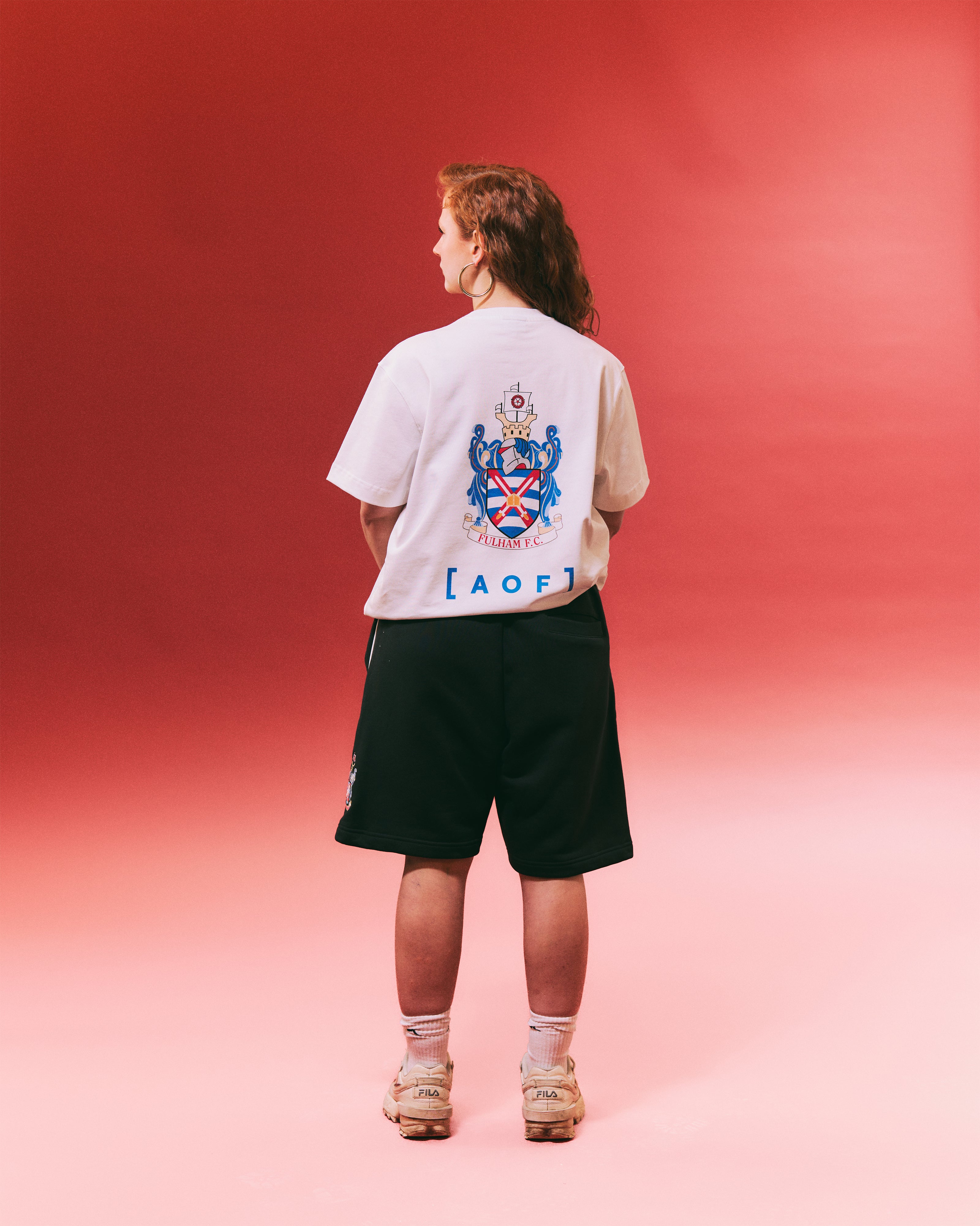 AOF x Fulham 90s Crest Tee | White Graphic T-shirt | Art of Football