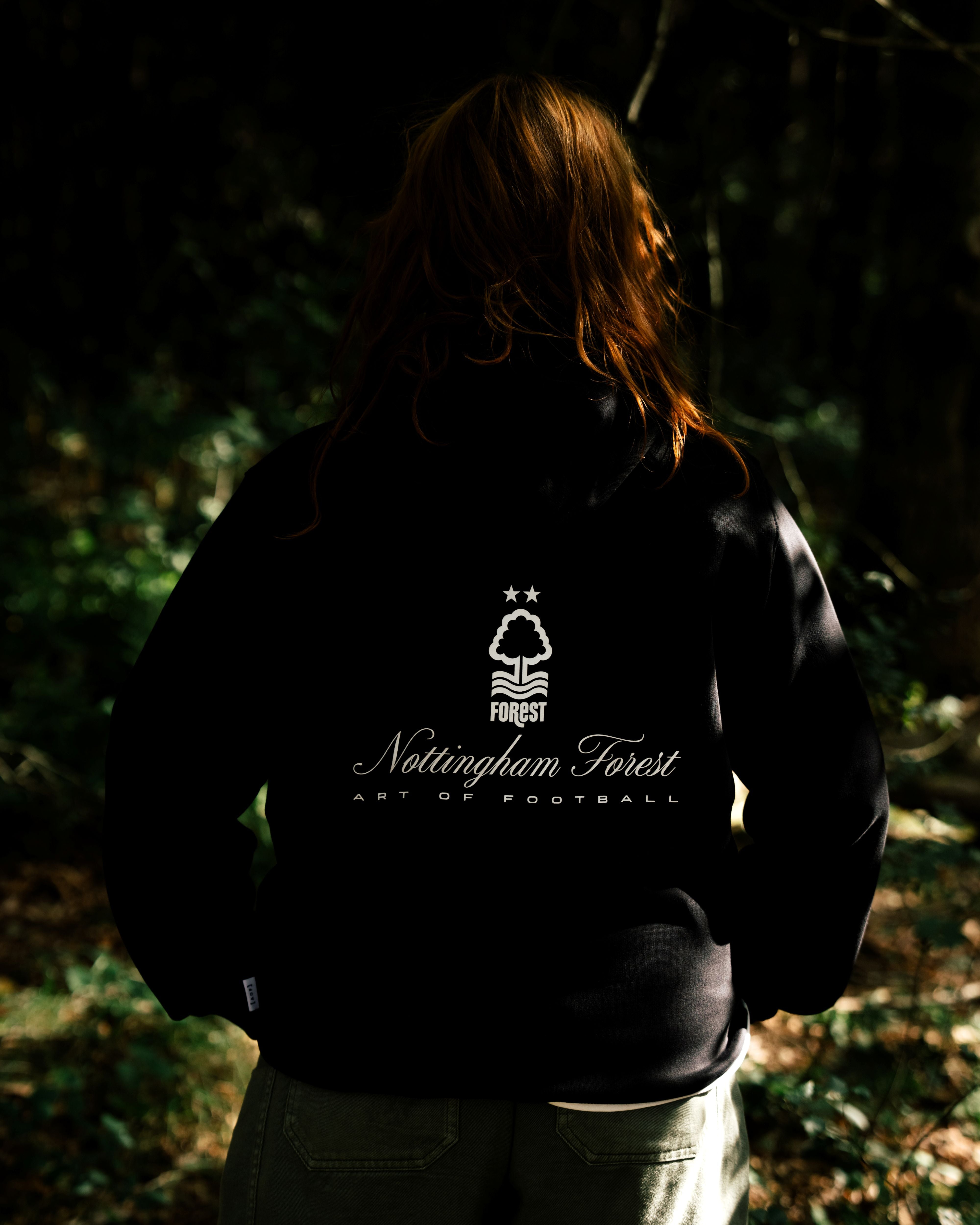 ART OF x Forest Heritage Hoodie | Black Printed Football Sweat