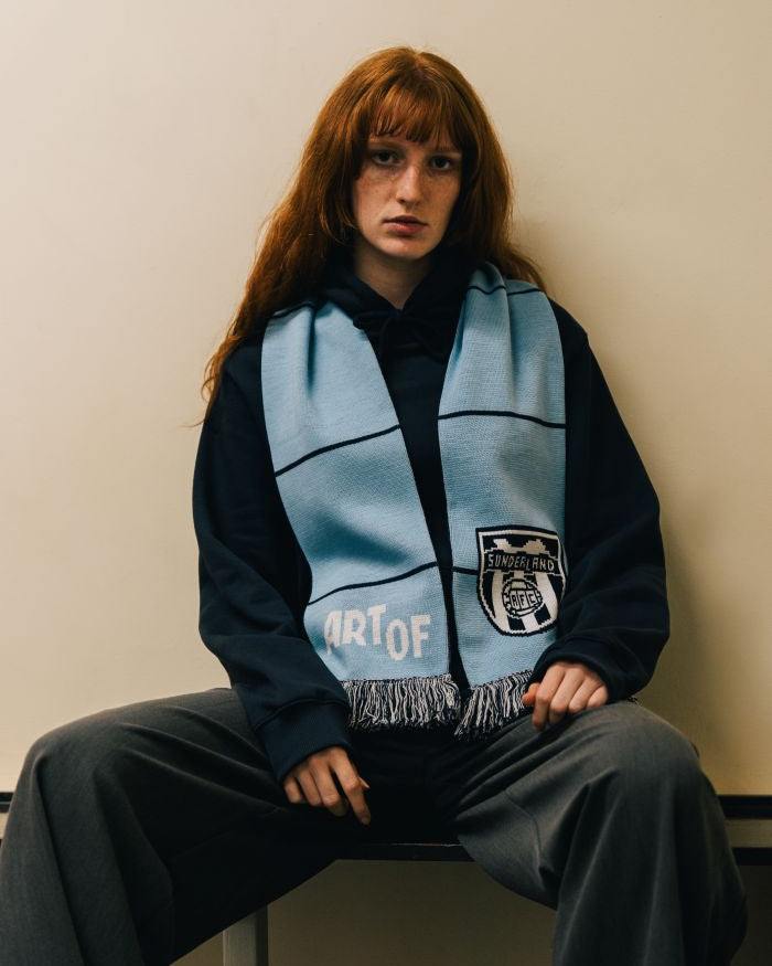 新品未使用 sublations FOOTBALL SCARF ASHBLACK ART OF x Sunderland Heritage Scarf | SAFC Knitted Football Accessories