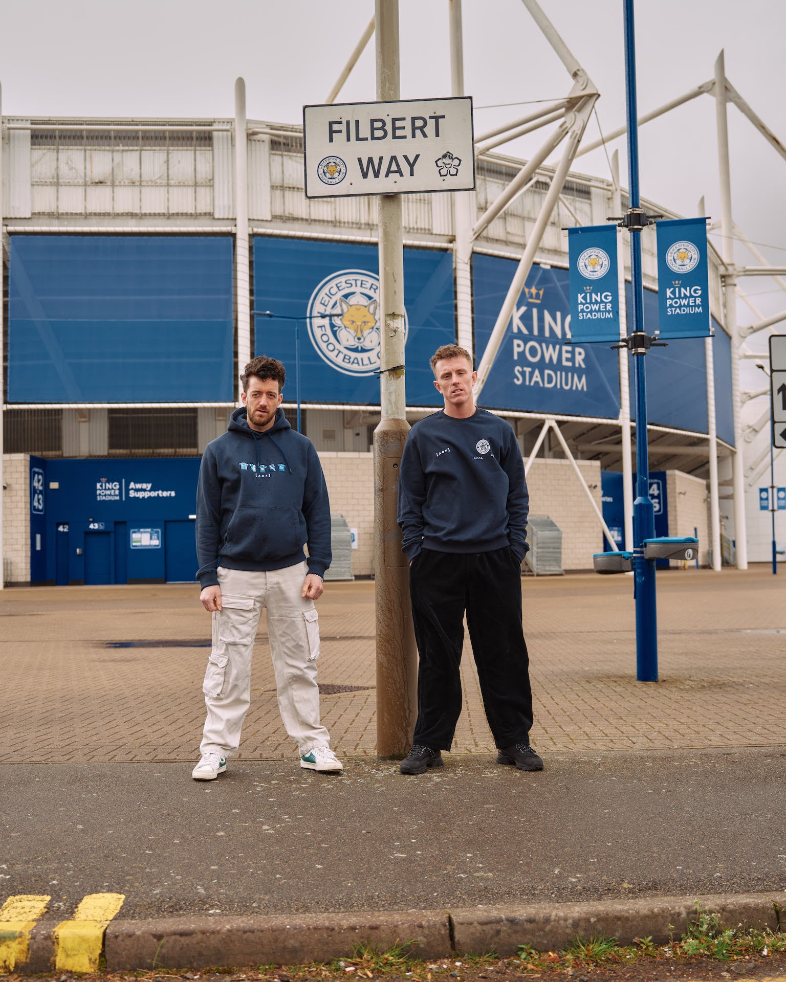 AOF Leicester Embroidered Classics Hoodie | Navy Sweat