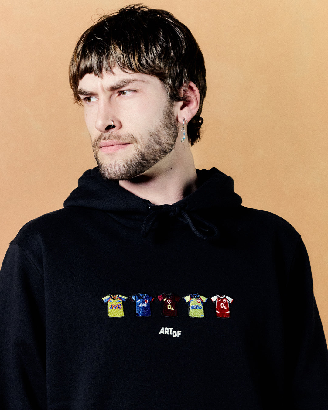 ART OF AFC Embroidered Classics Black Hoodie | Football Sweat