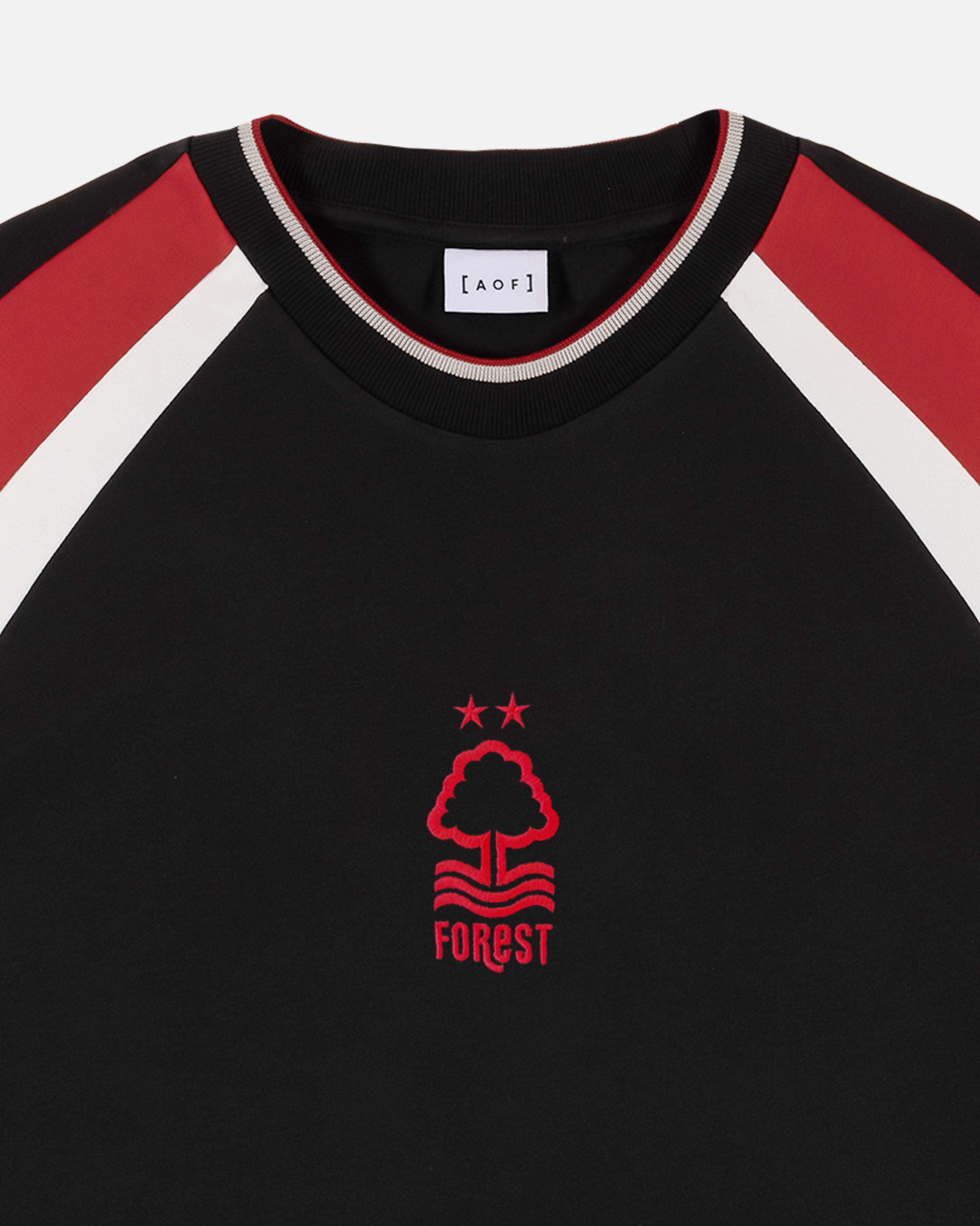 ART OF x Forest 90s Oversized Panelled Black Tee | Football T-shirt