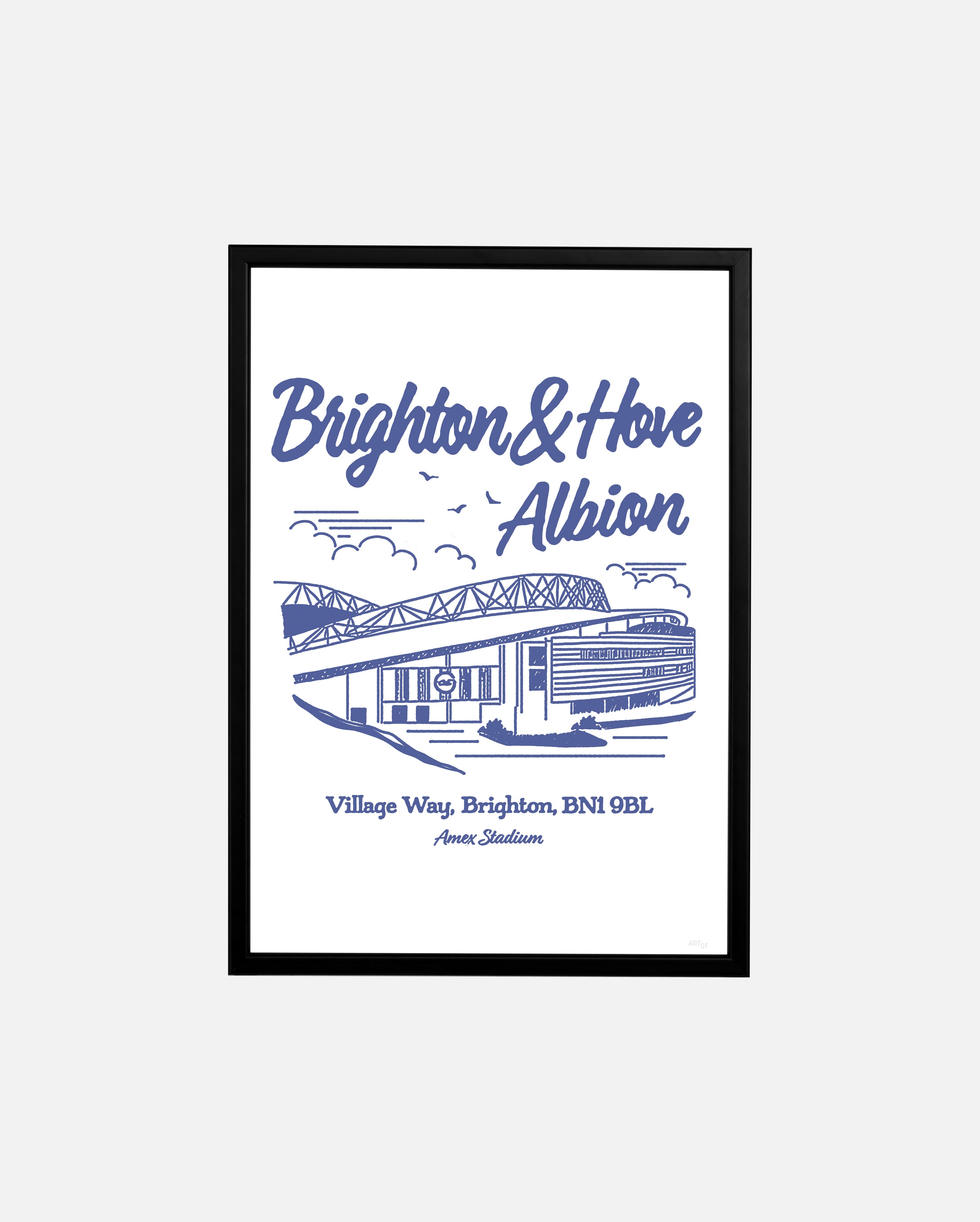 ART OF x Brighton Motel Framed Print | BHAFC Football Wall Art