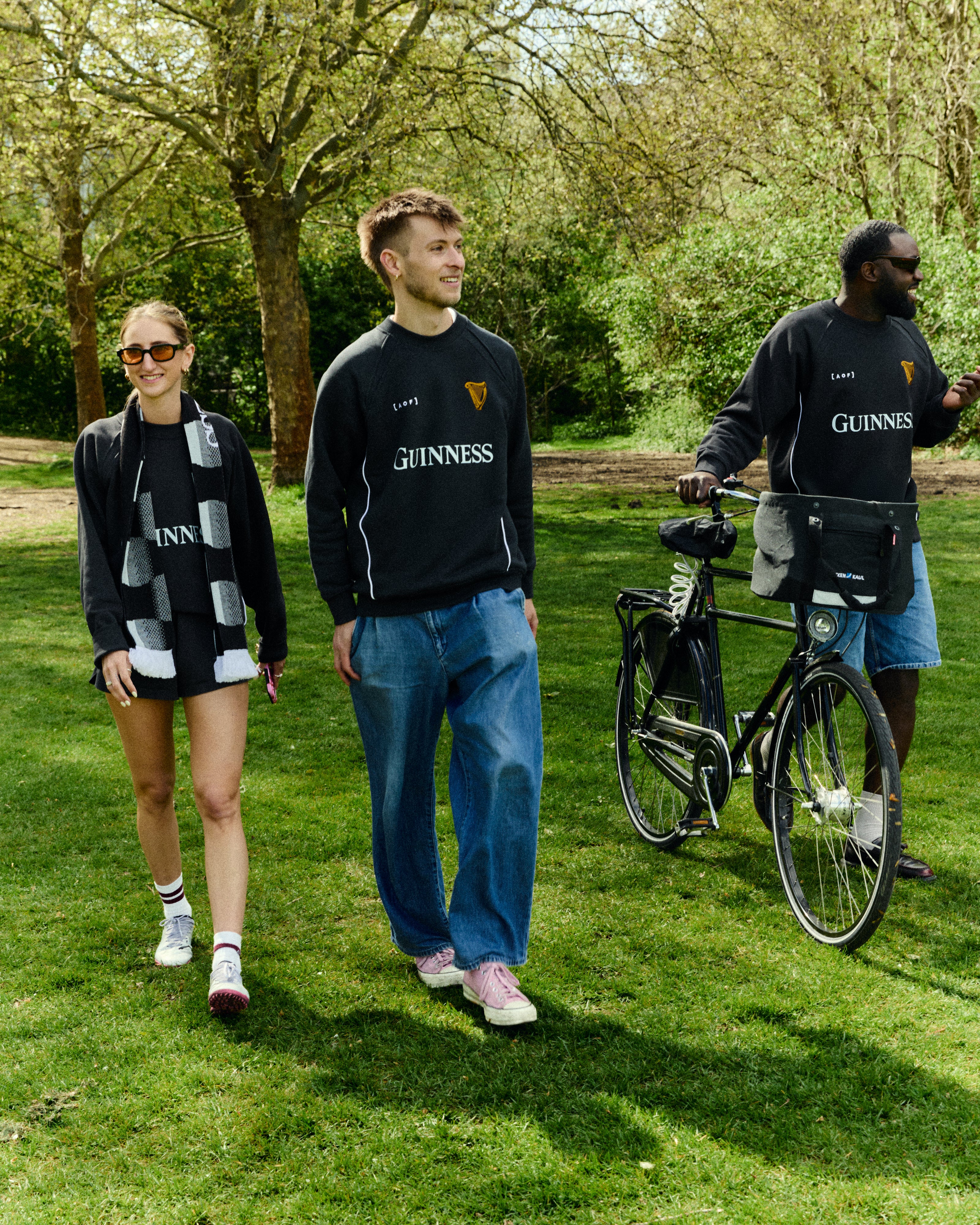 AOF X Guinness Scarf - Black & White Accessories | Art of Football