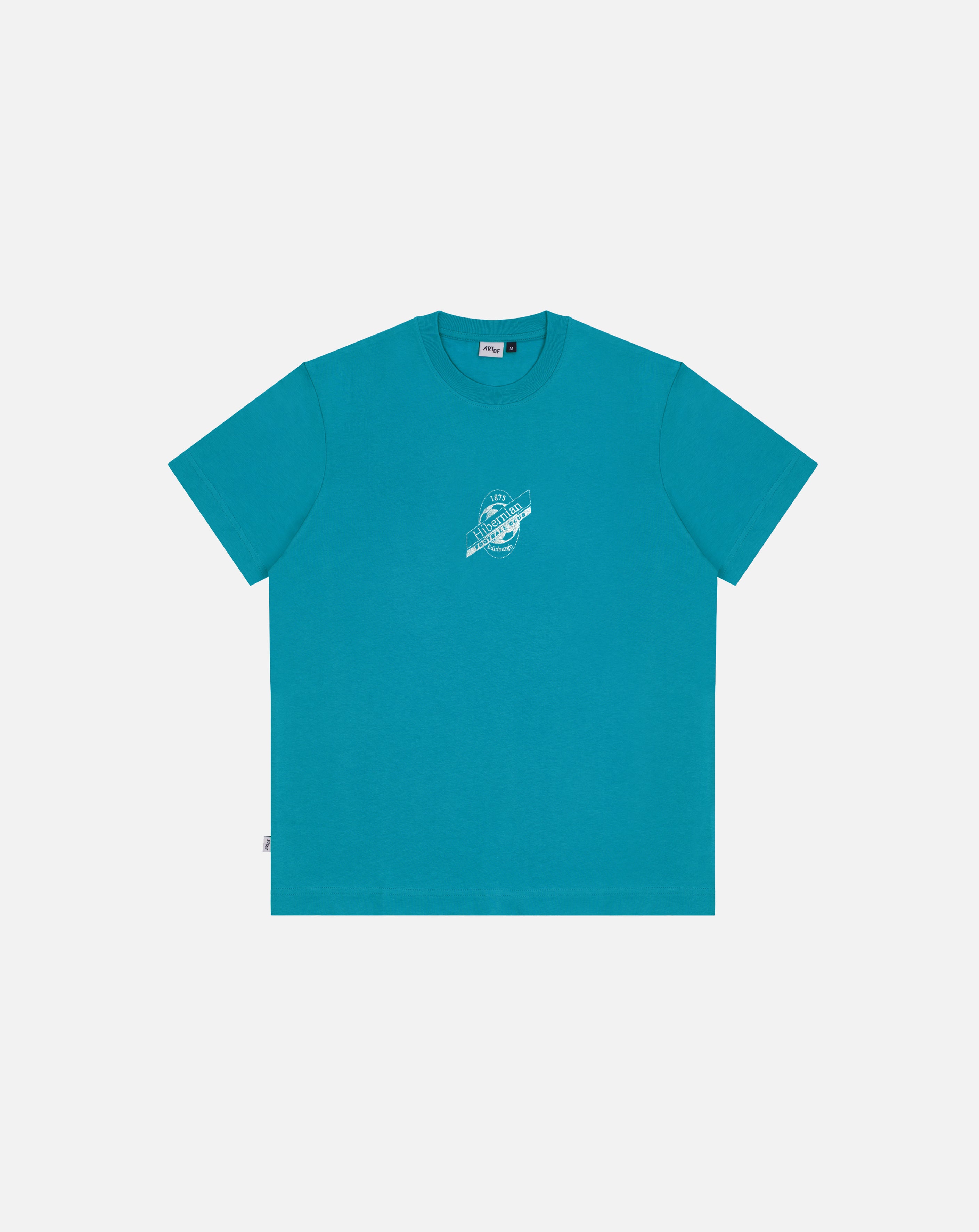 ART OF x Hibernian Embroidered Teal Tee | Hibs Football T-shirt