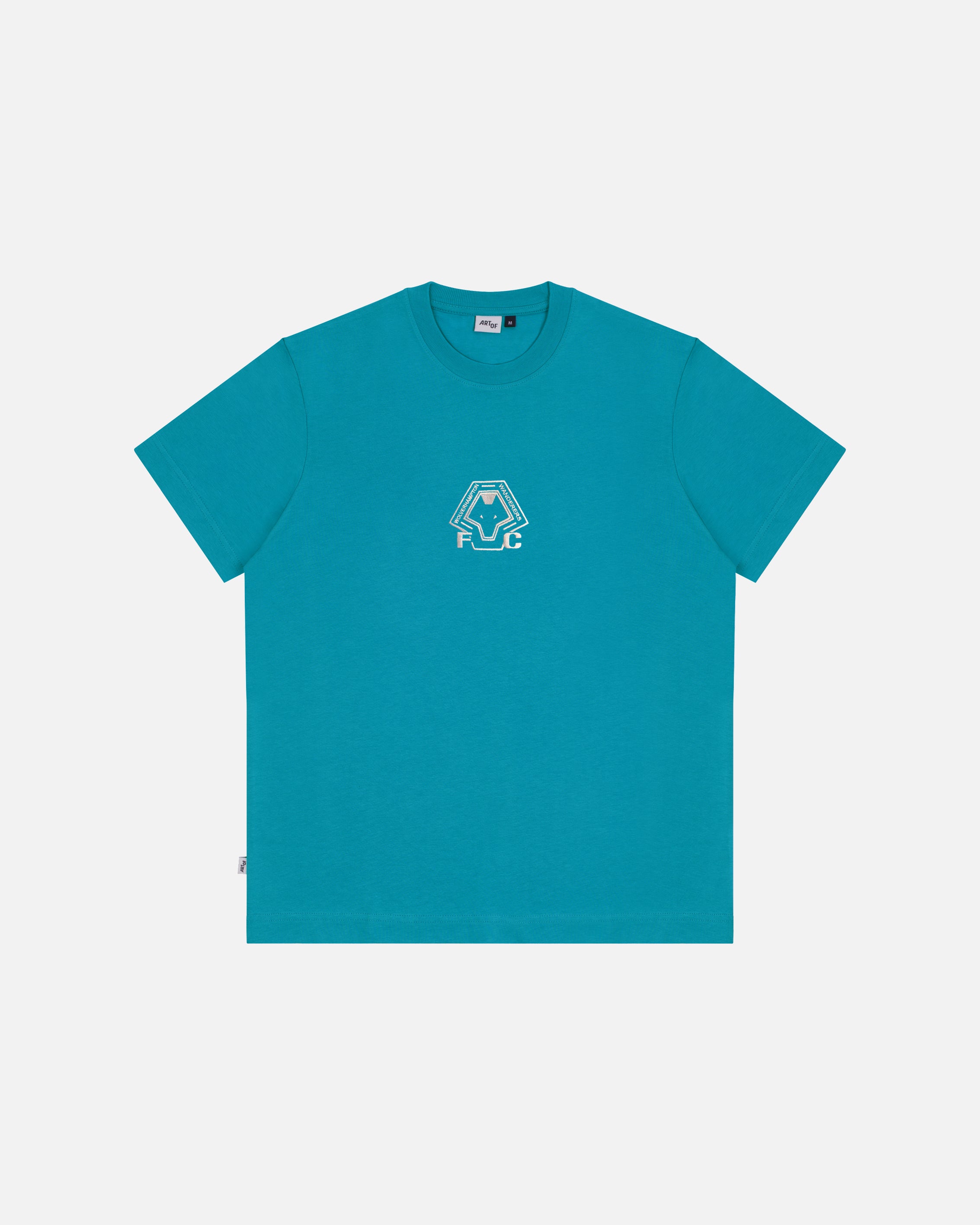 ART OF x Wolves Embroidered Teal Tee | Football T-shirt