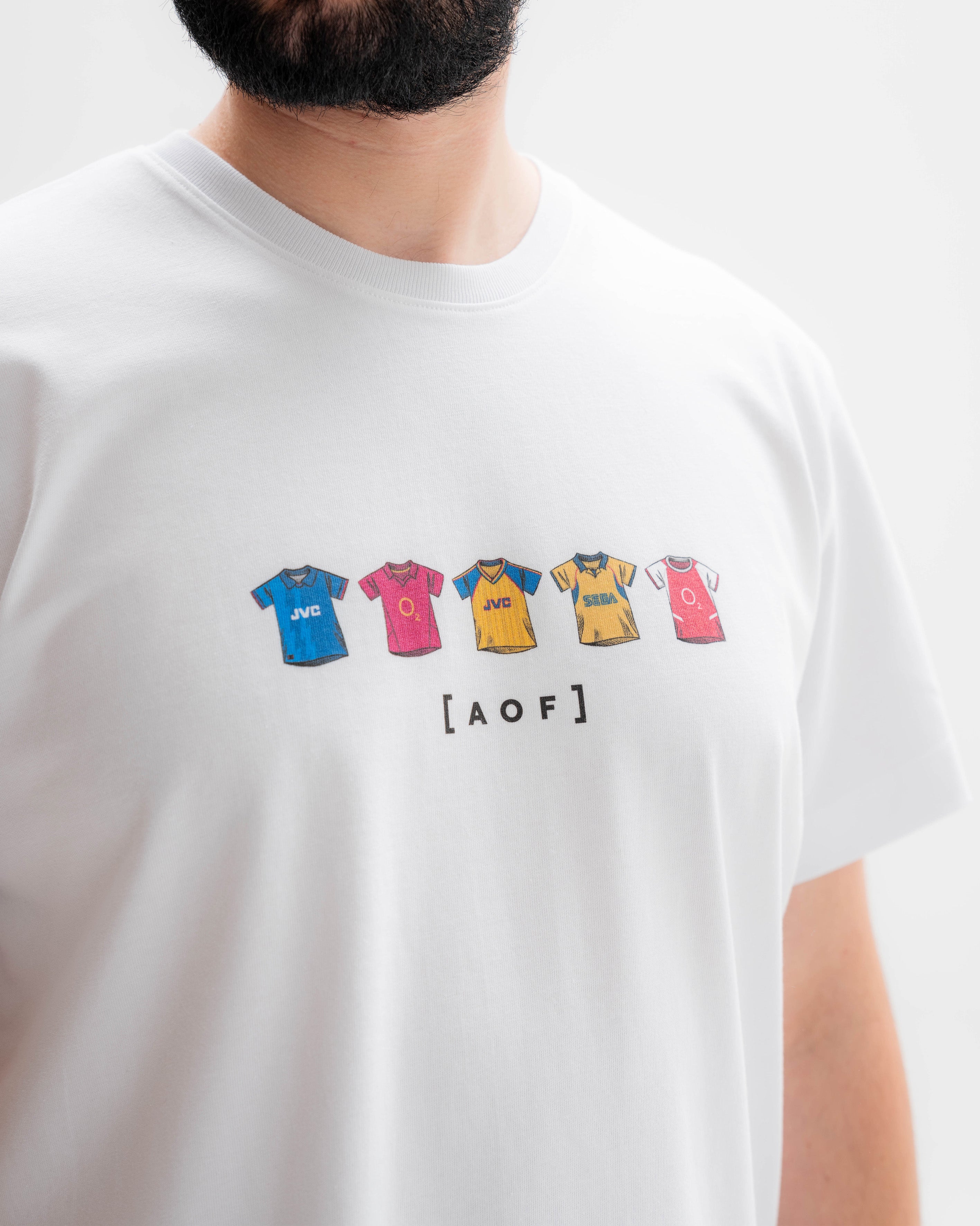 AOF AFC Printed Classics Tee | White Graphic T-shirt | Art of Football
