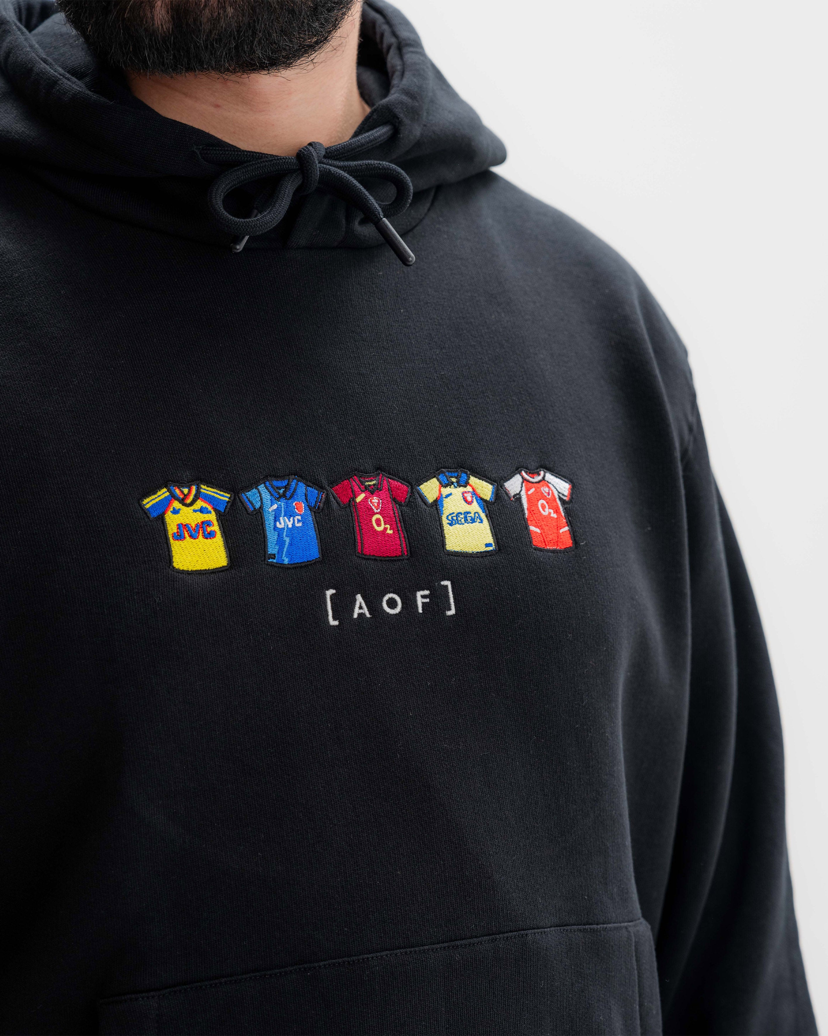 AOF AFC Embroidered Classics | Black Hoodie | Art of Football