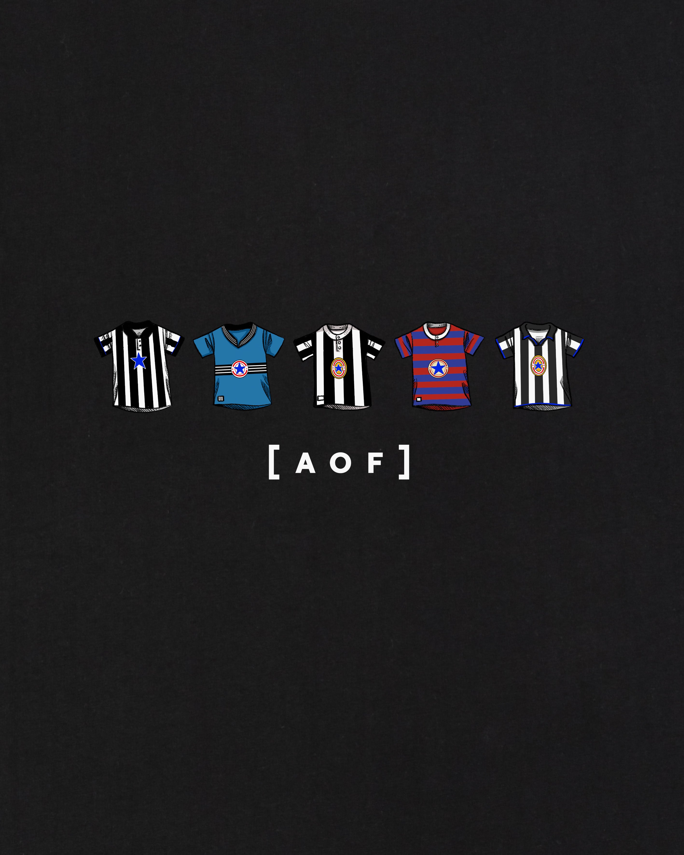 AOF Toon Printed Classics Tee | Black T-shirt | Art of Football