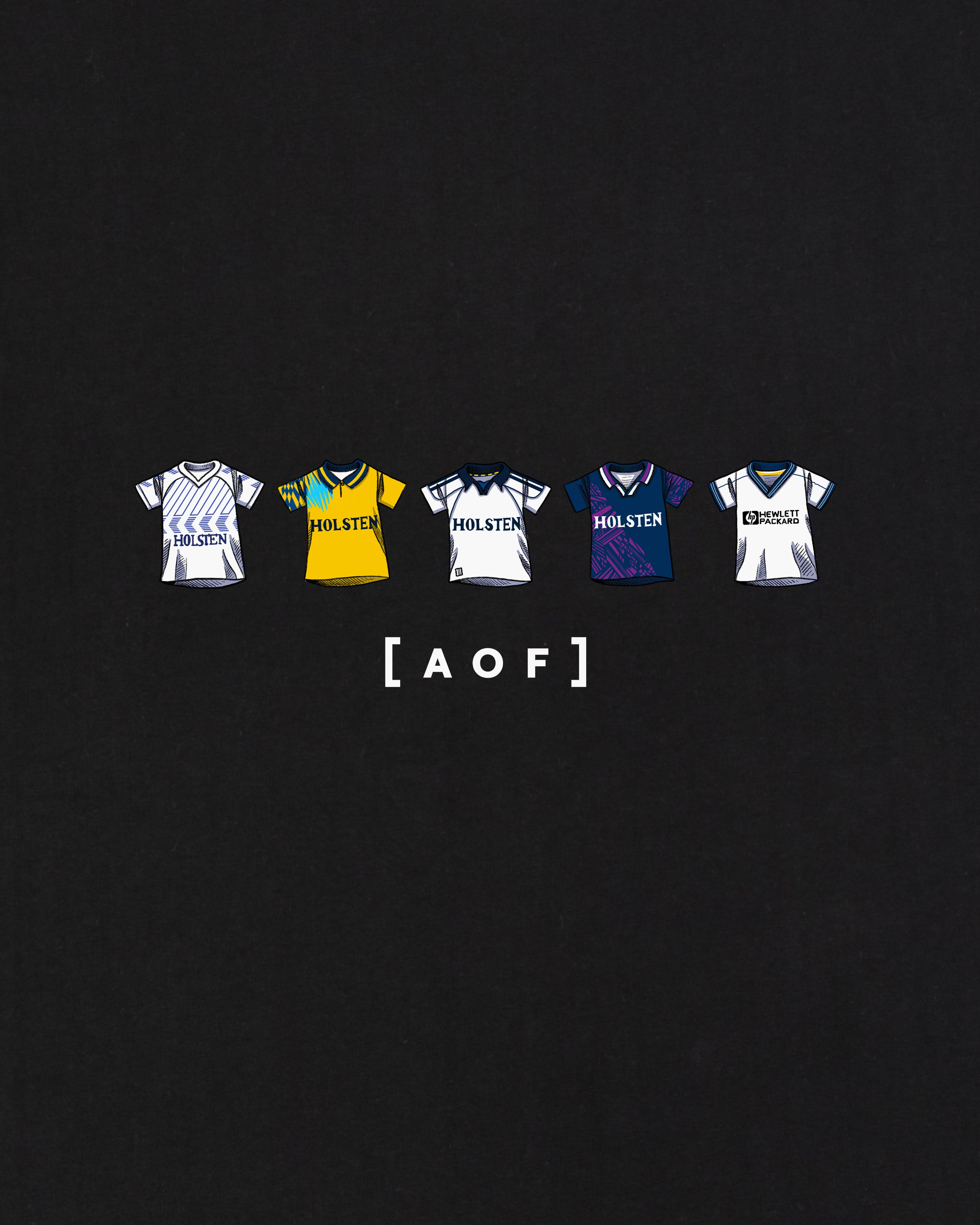 AOF THFC Printed Classics Tee | Black T-shirt | Art of Football