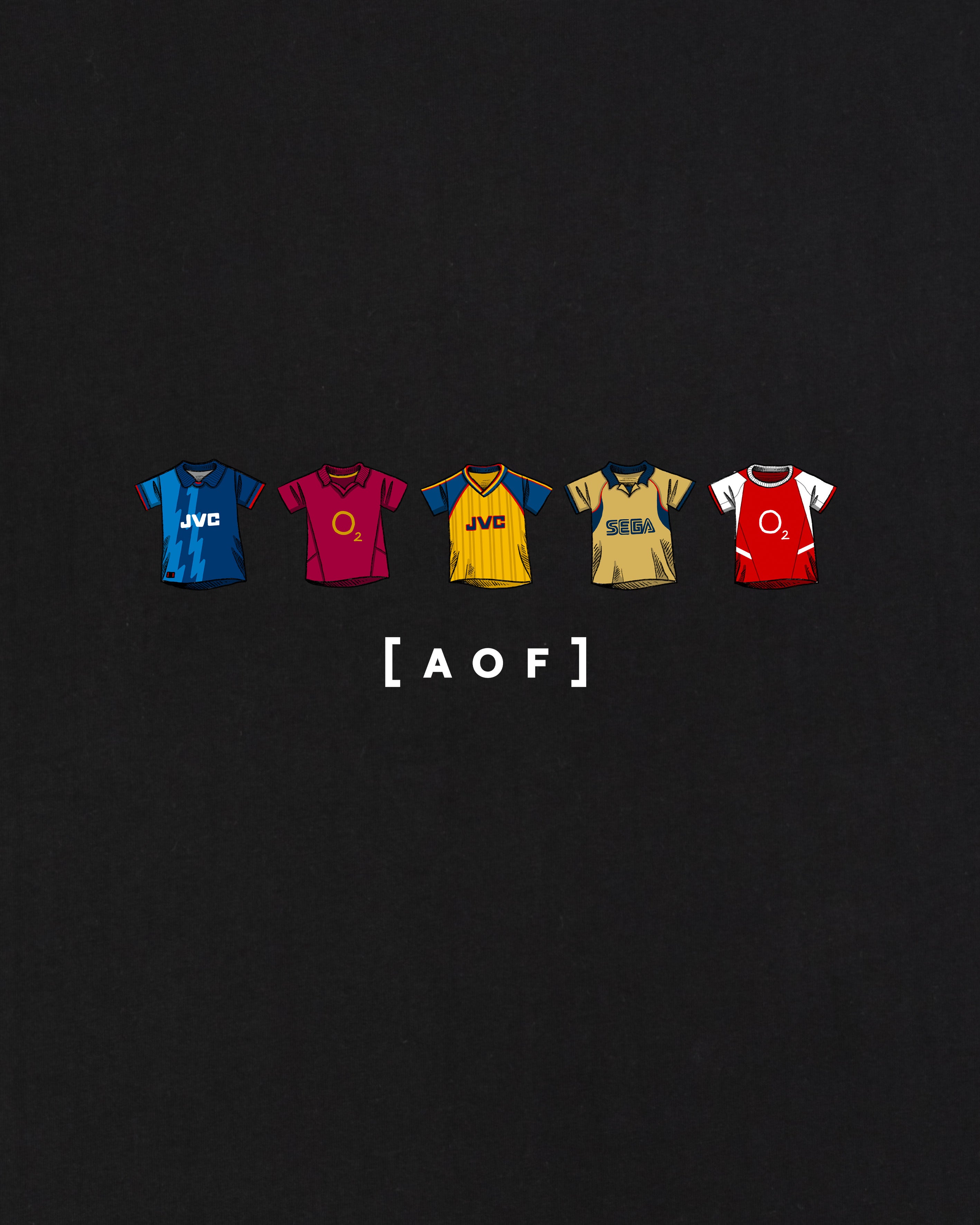 AOF AFC Classics Tee | Black Graphic T-shirt | Art of Football