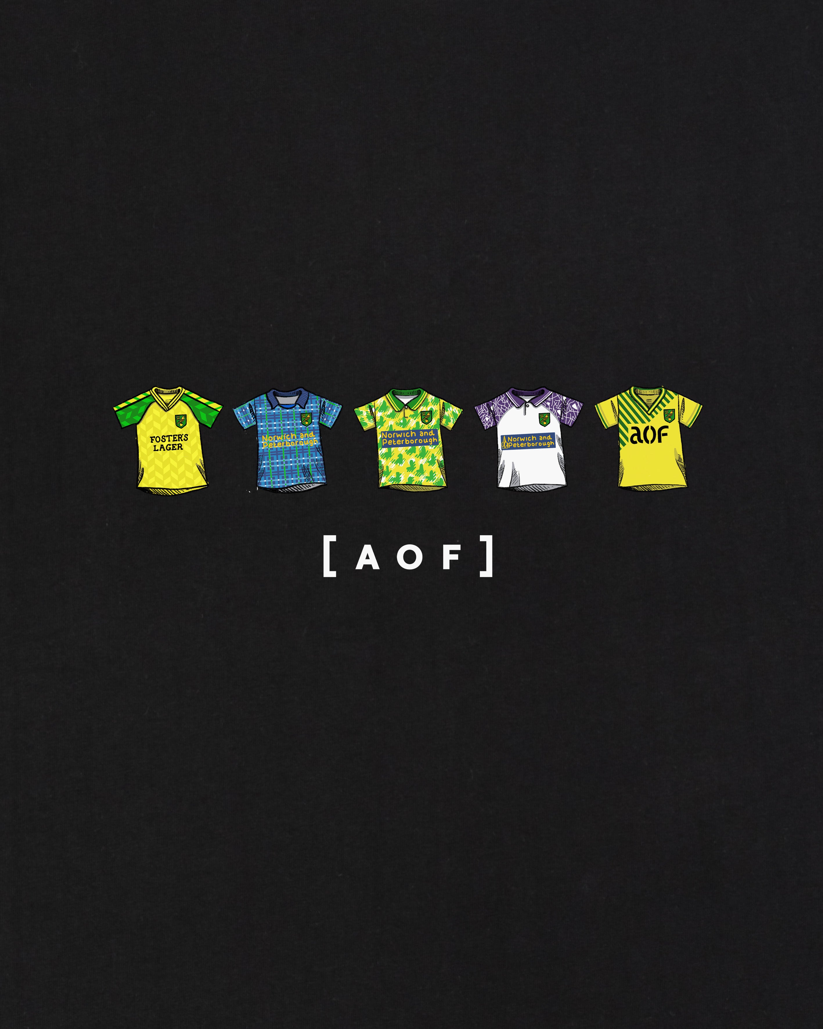 AOF NCFC Printed Classics Tee | Black T-shirt | Art of Football