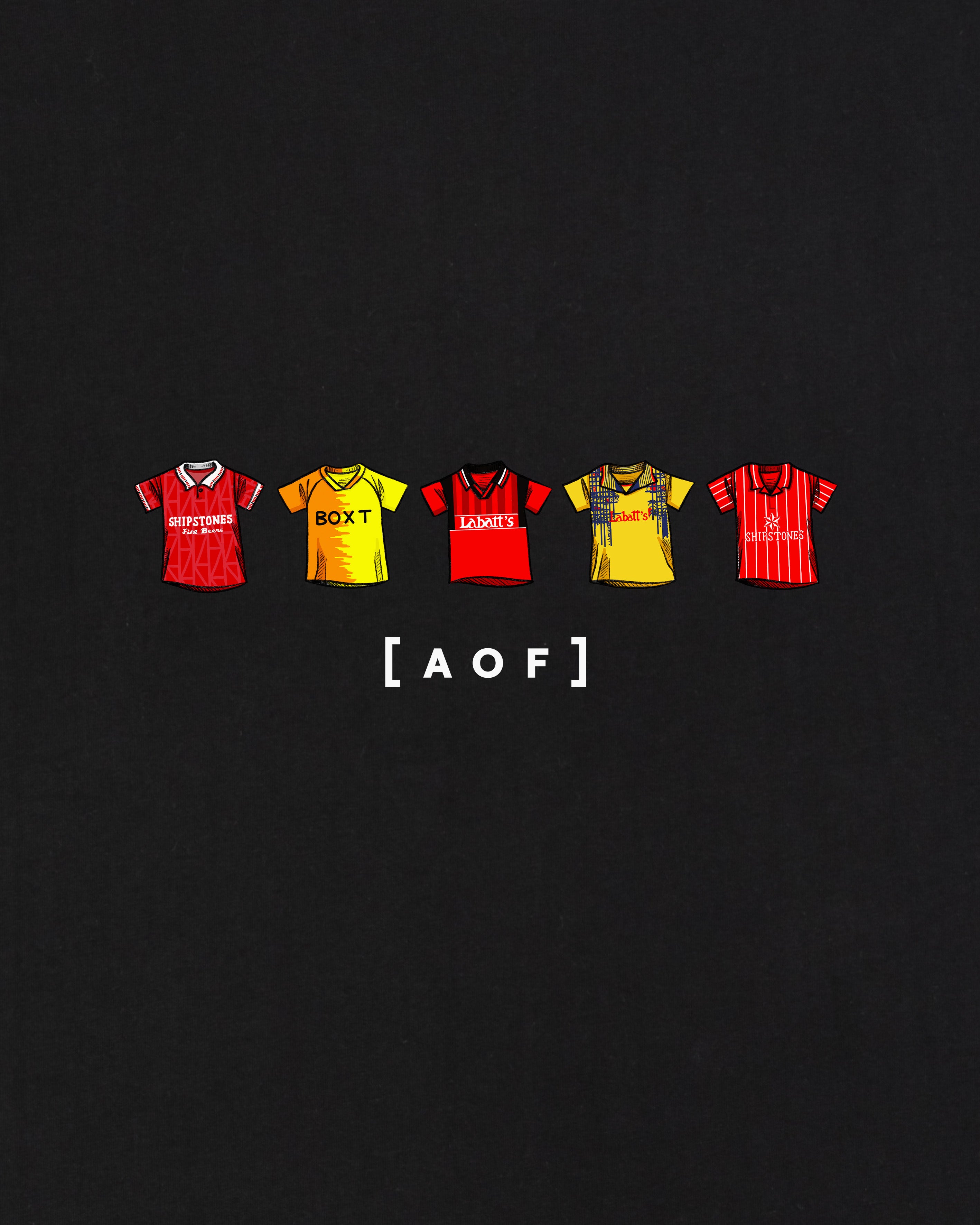 AOF NFFC Printed Classics Tee | Black T-shirt | Art of Football