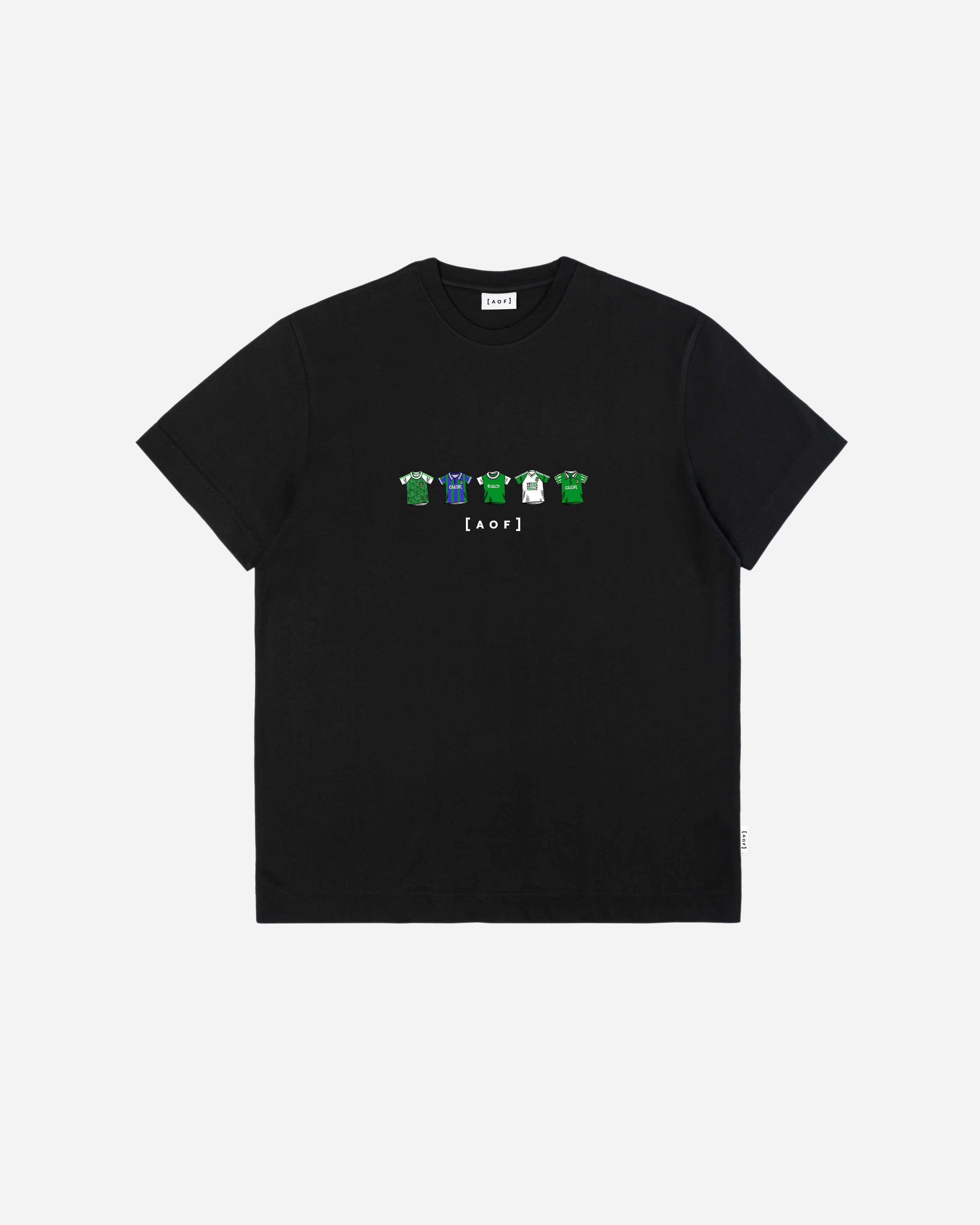 AOF Hibs Printed Classics Tee | Black & White Graphic T-shirt