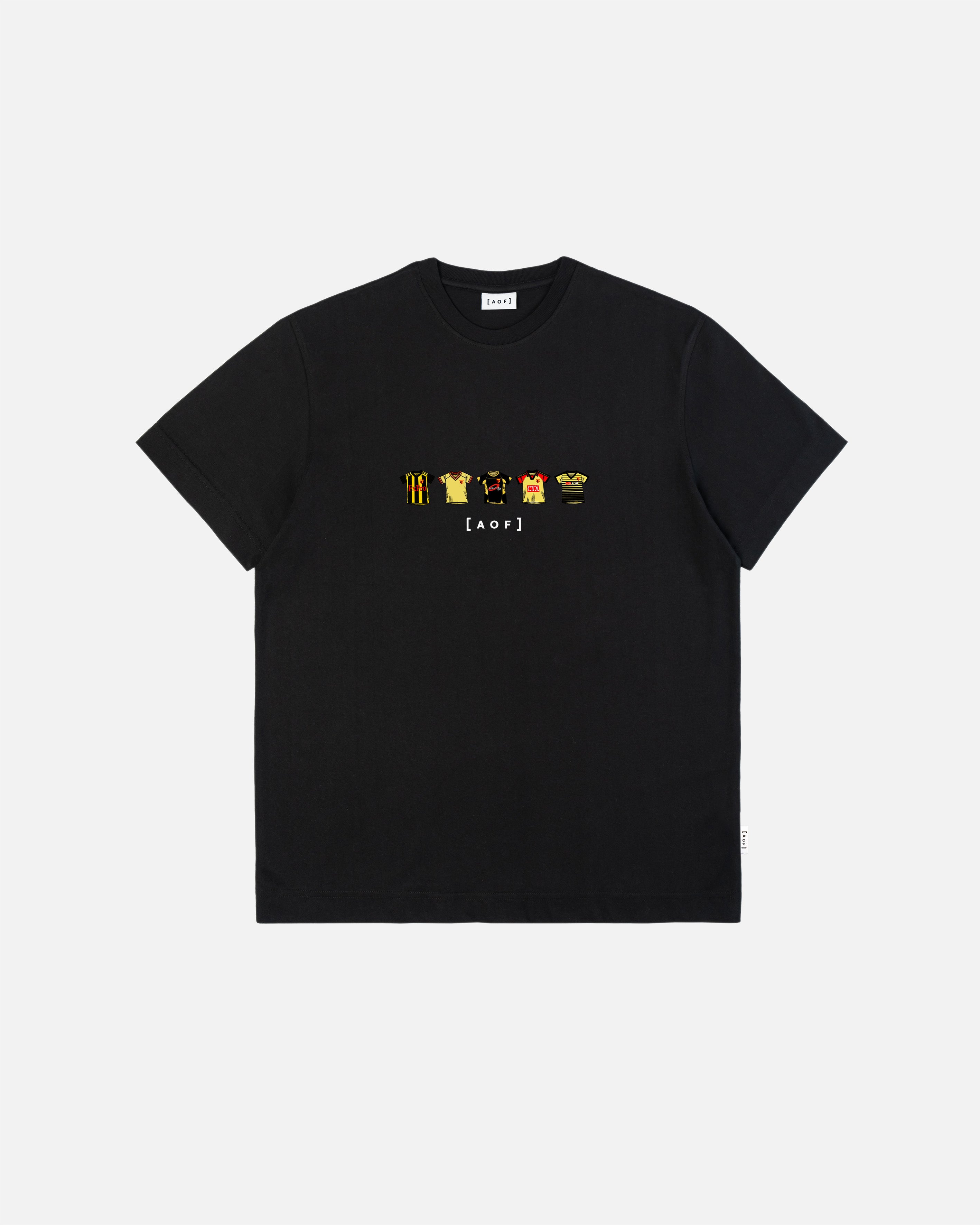 AOF WFC Printed Classics Tee | Black Graphic T-shirt | Art of Football